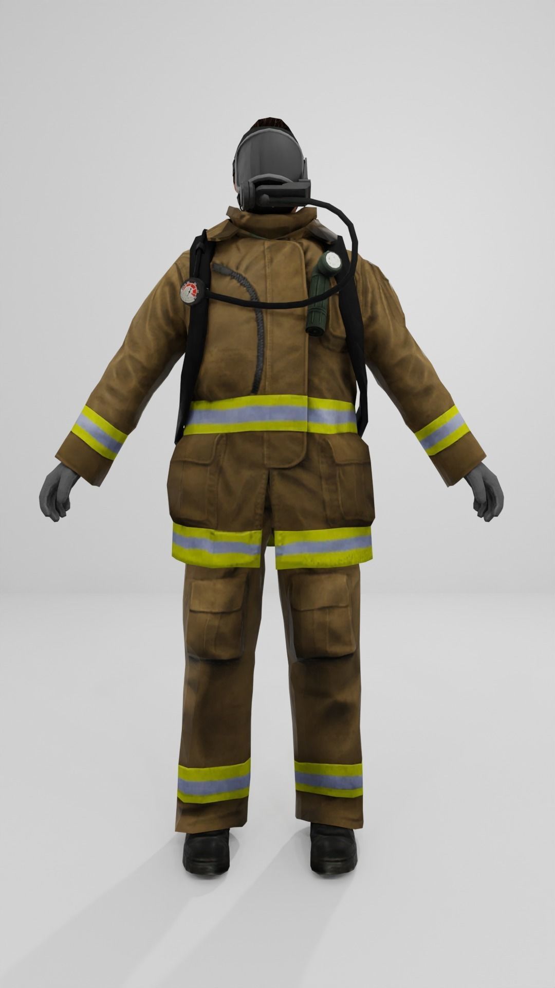 Firefighters Low-poly 3D model Low-poly 3D model_2