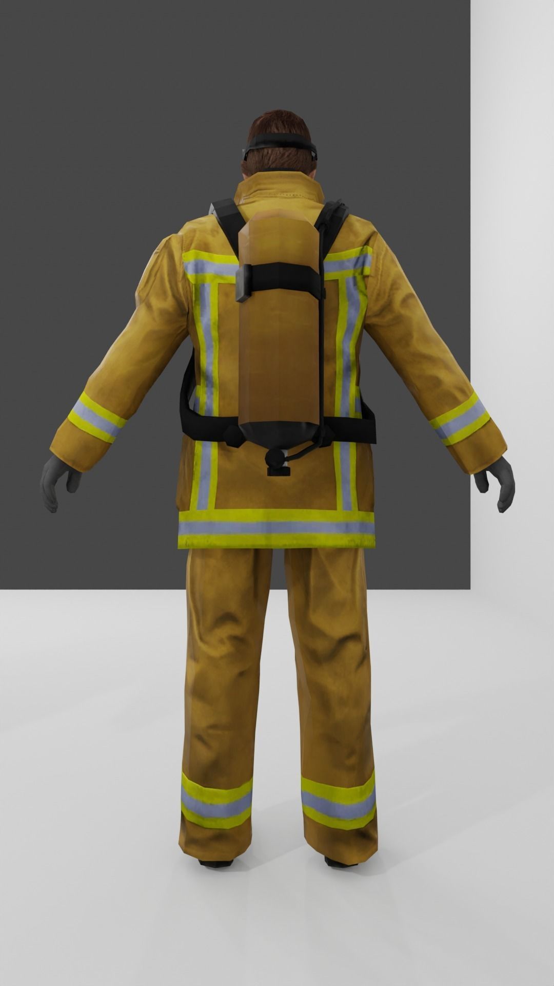 Firefighters Low-poly 3D model Low-poly 3D model_11
