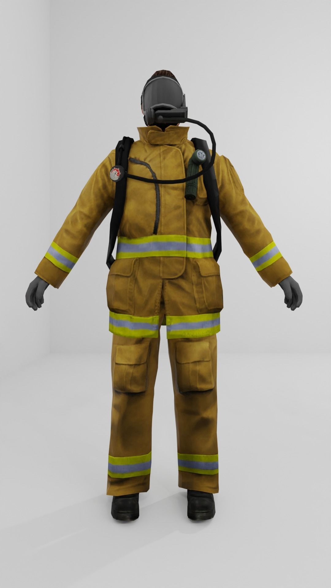 Firefighters Low-poly 3D model Low-poly 3D model_1