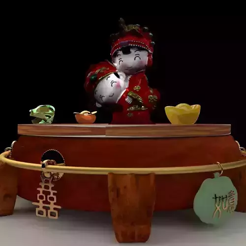 Chinese wedding carry bride doll