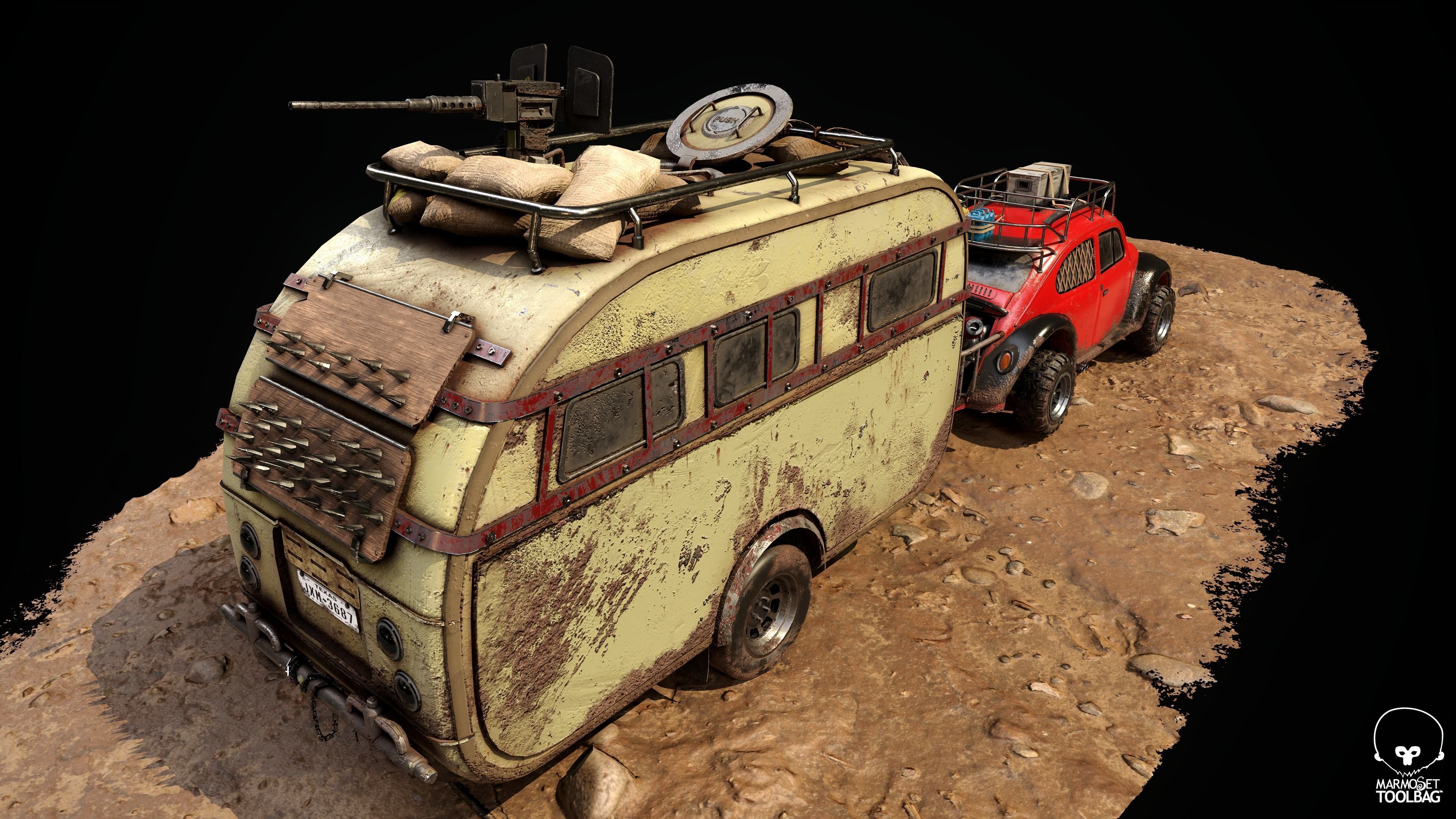 Apocalyptic Beetle Low-poly 3D model_4