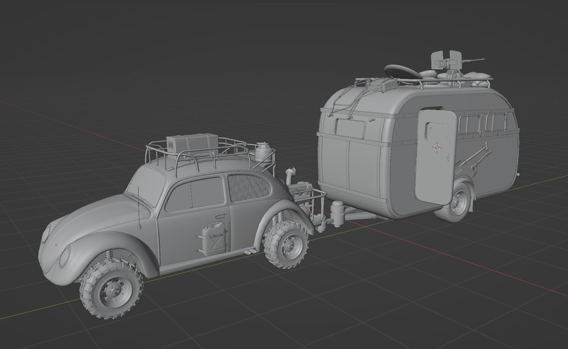 Apocalyptic Beetle Low-poly 3D model_10