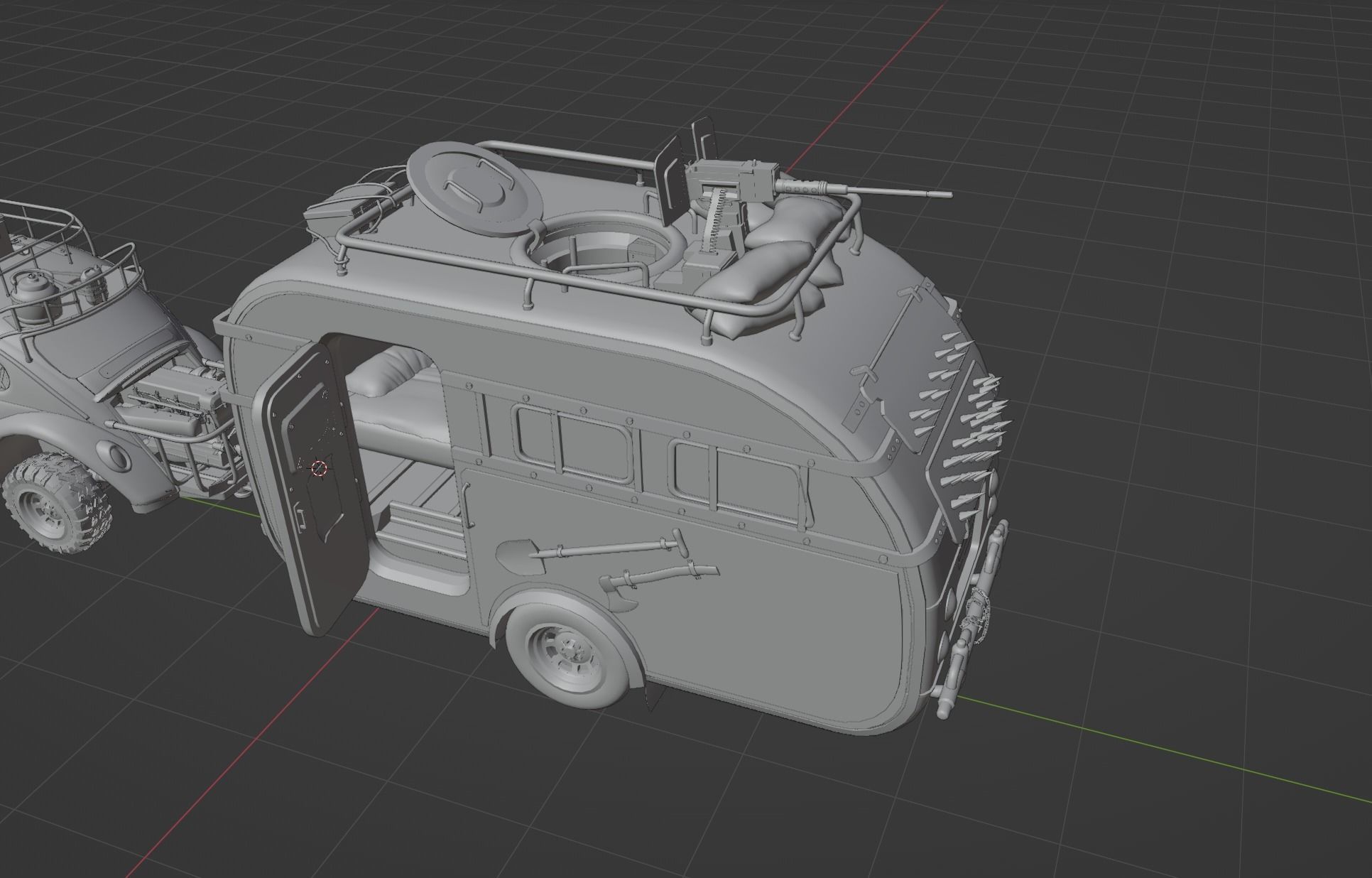 Apocalyptic Beetle Low-poly 3D model_13