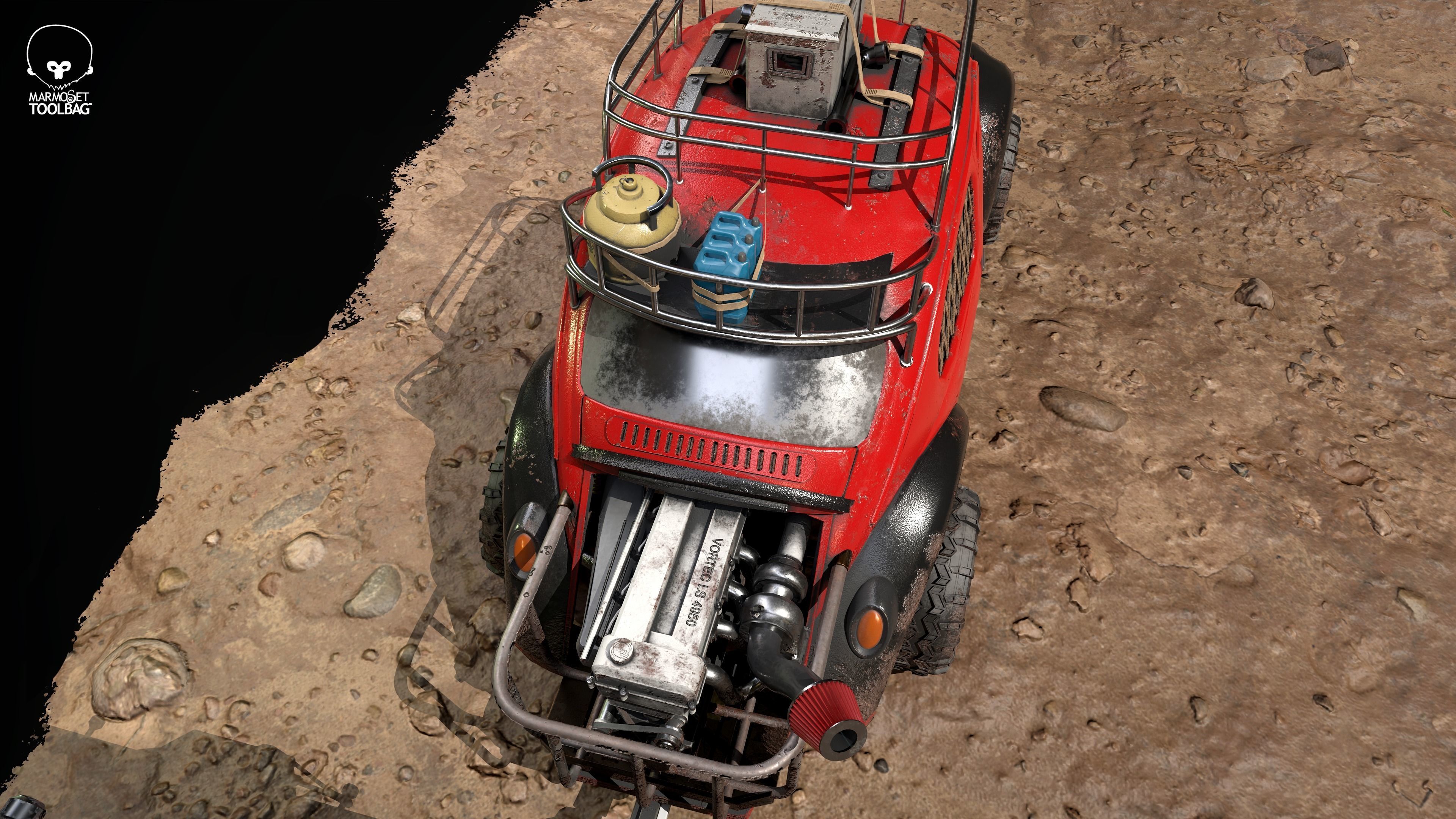 Apocalyptic Beetle Low-poly 3D model_3