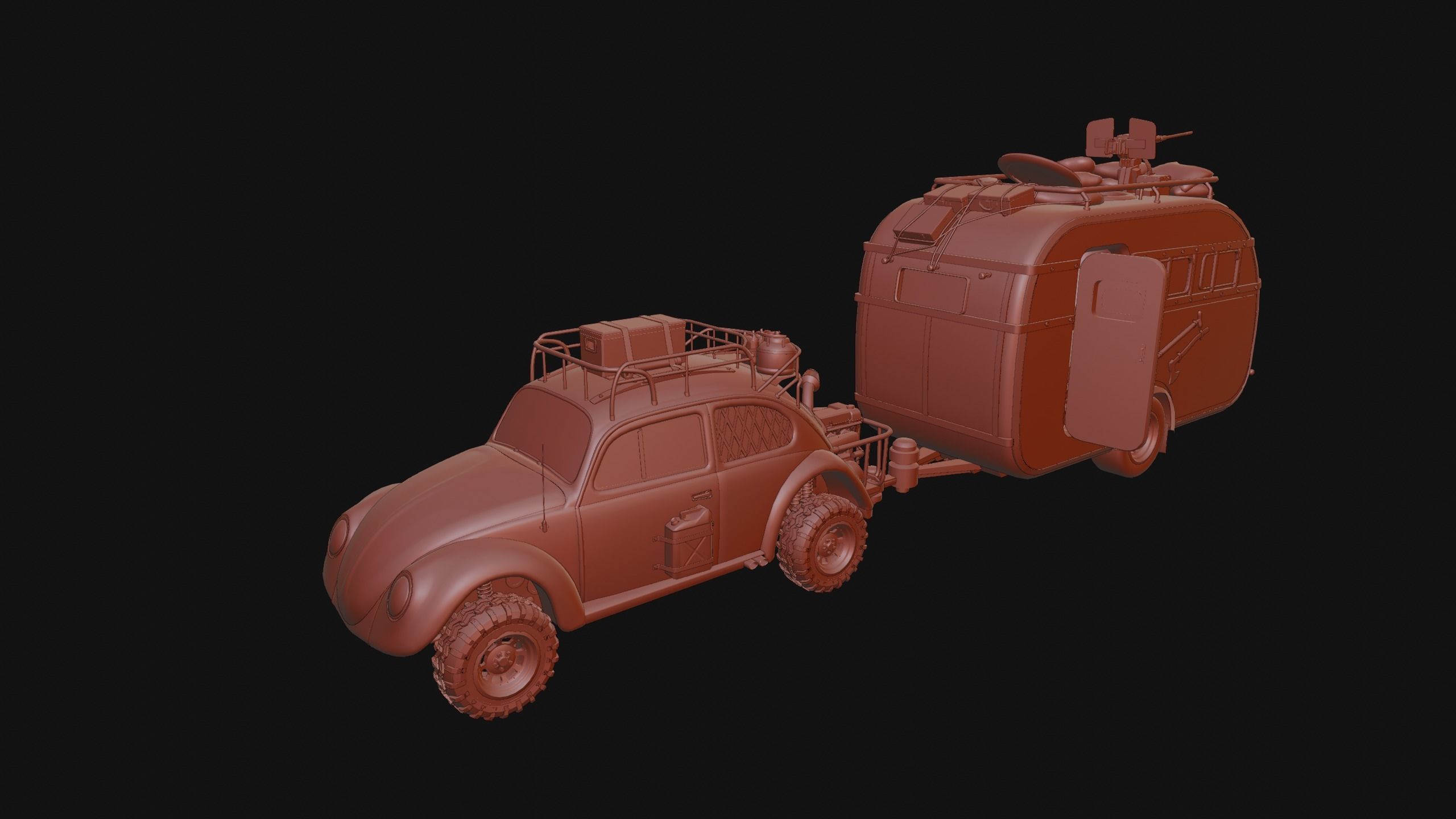Apocalyptic Beetle Low-poly 3D model_9