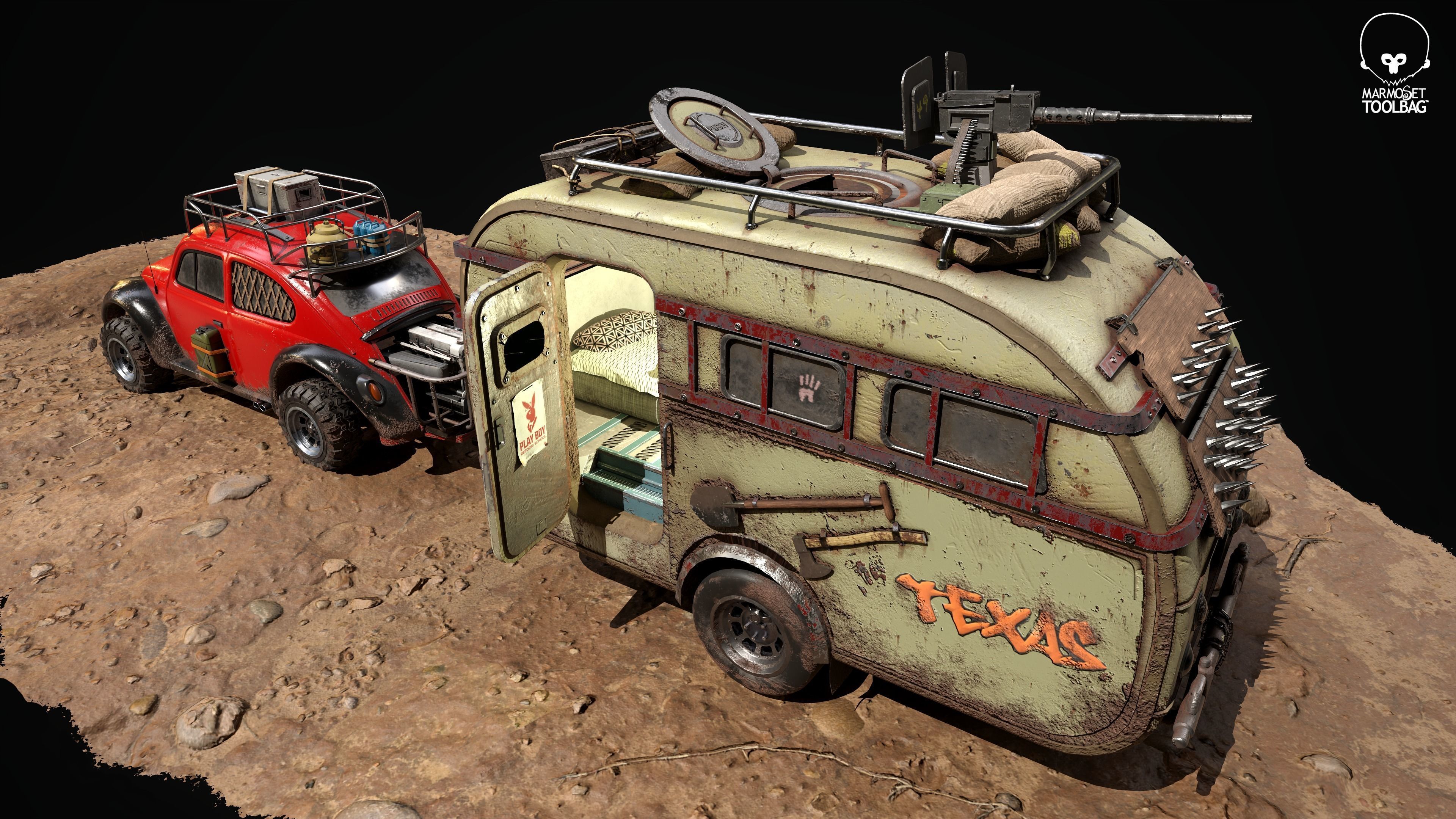 Apocalyptic Beetle Low-poly 3D model_1