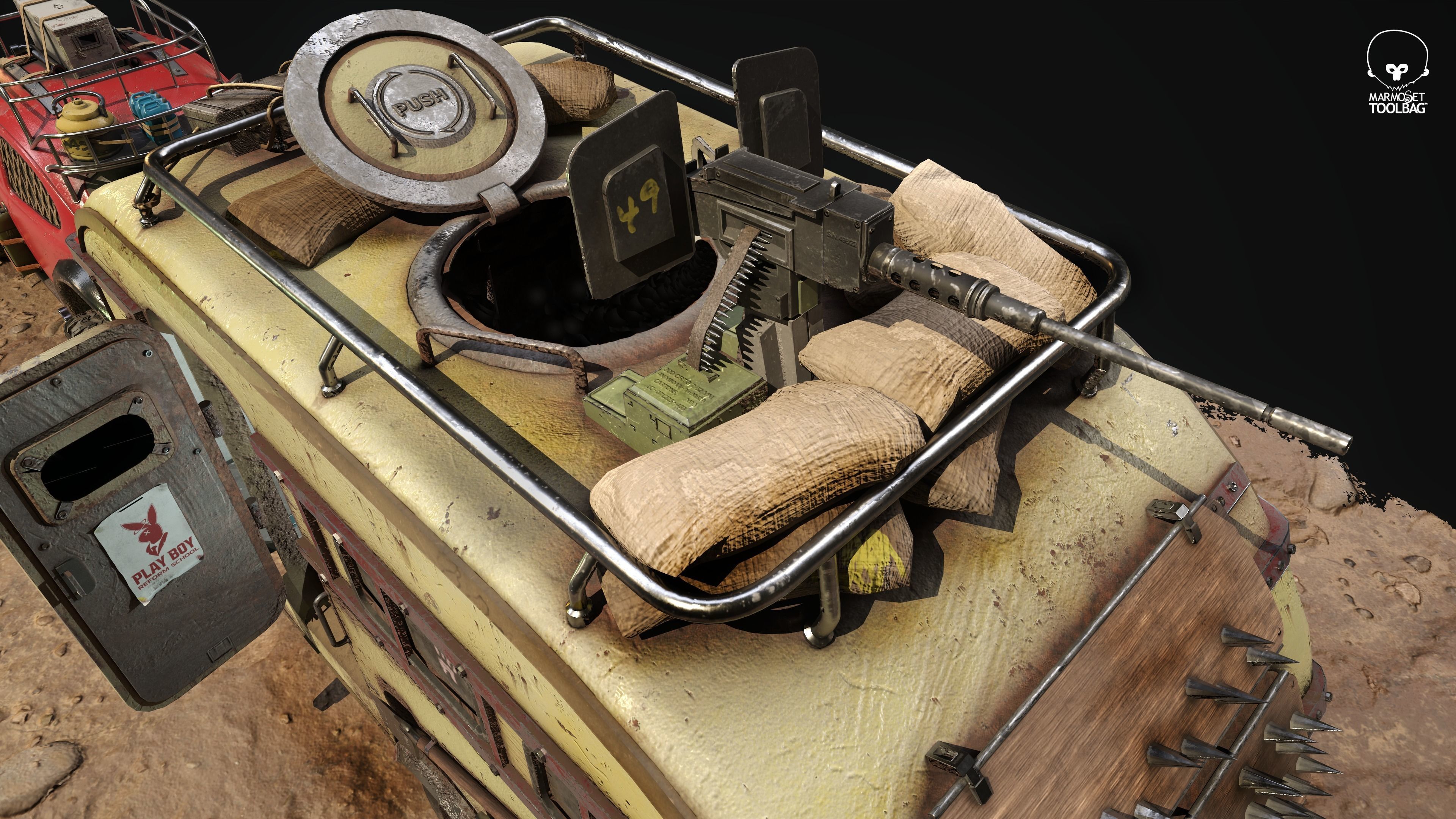 Apocalyptic Beetle Low-poly 3D model_6