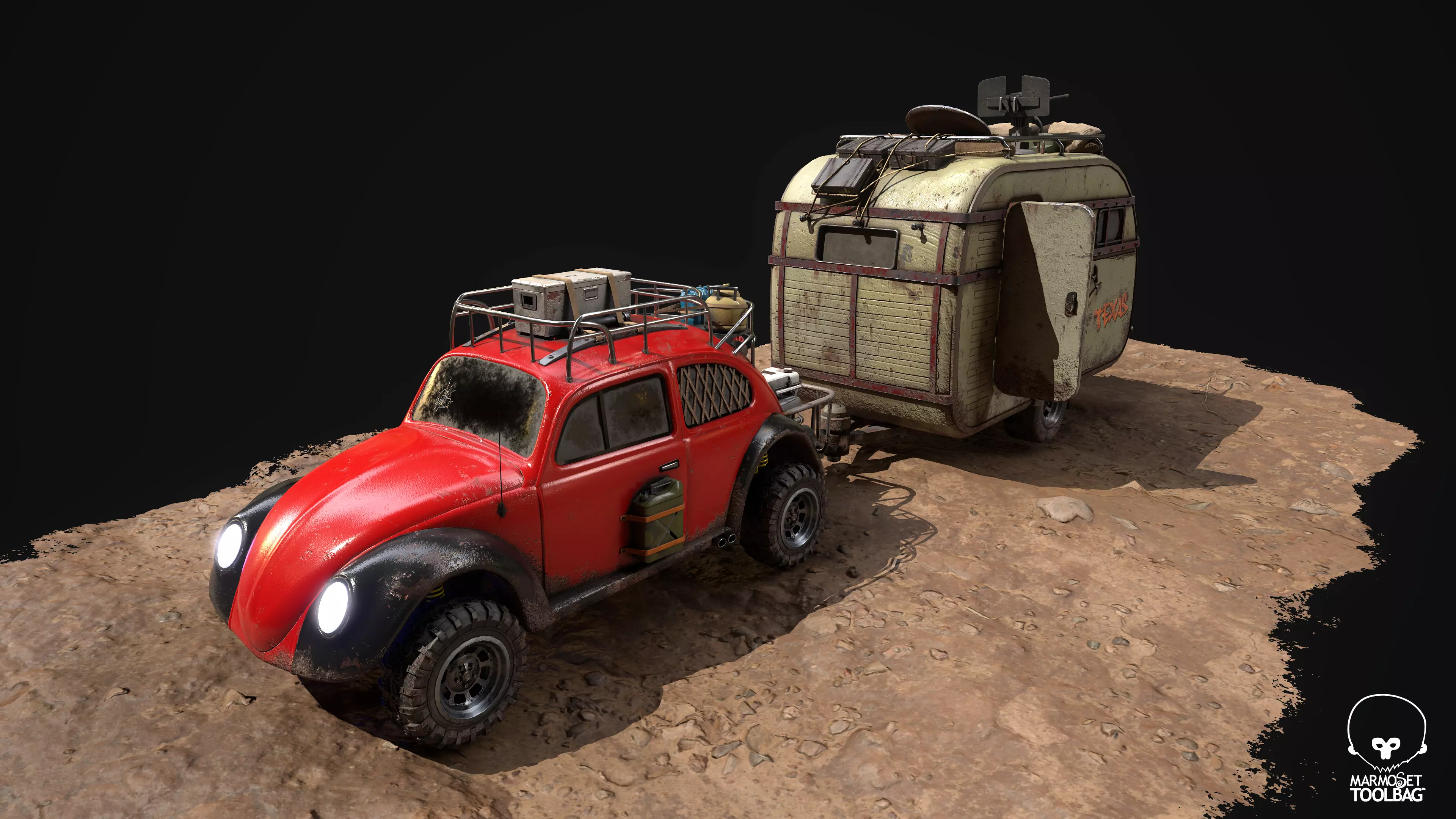 Apocalyptic Beetle Low-poly 3D model_0