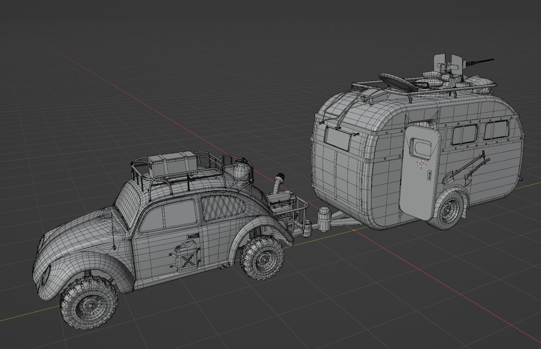 Apocalyptic Beetle Low-poly 3D model_14