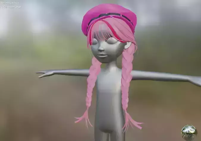 Hair 3D Model Zepeto Item Unity Prefab