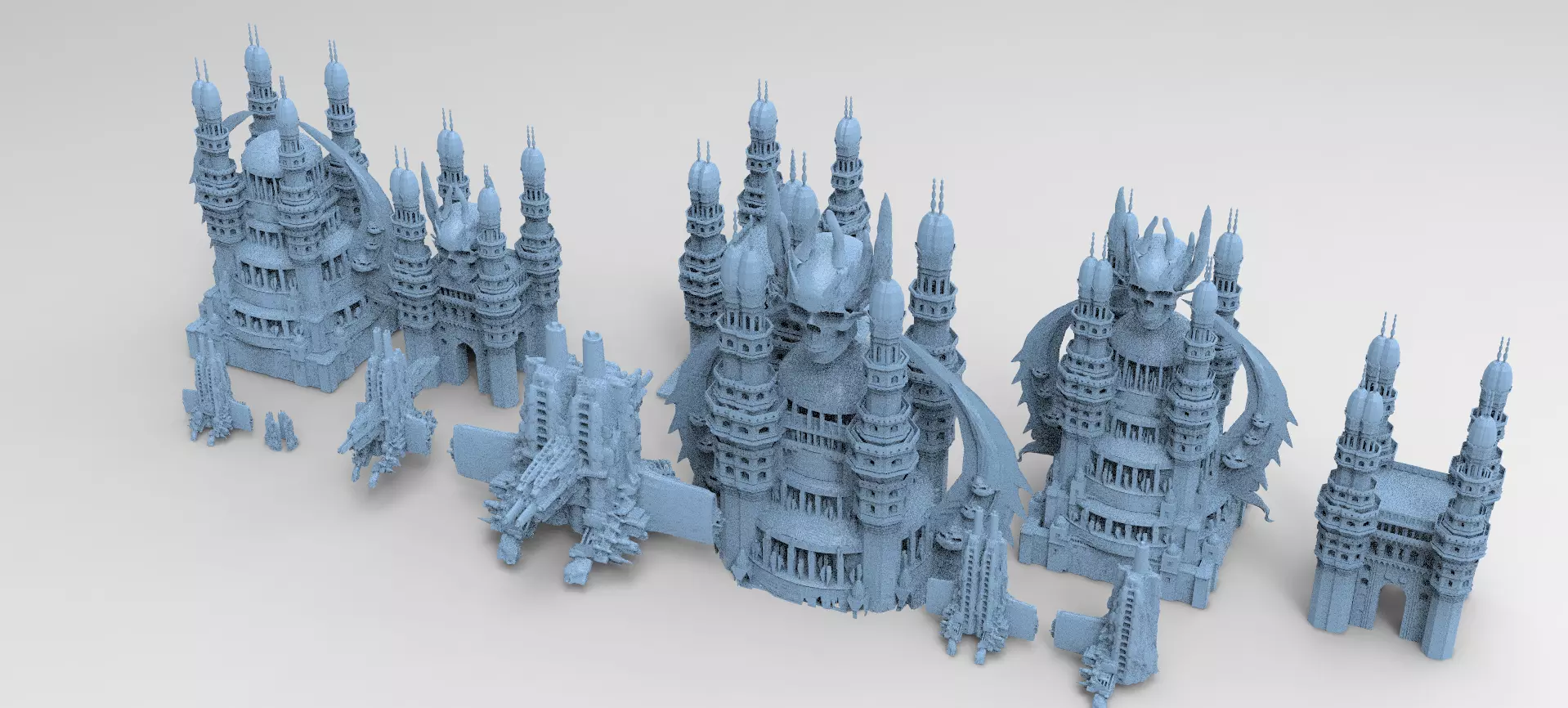 Evil Vizier Tower with Alien Pillar ruins 3D model