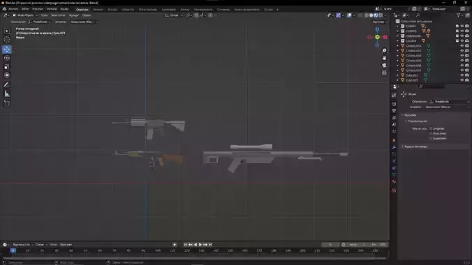 3 armas   Free 3D model