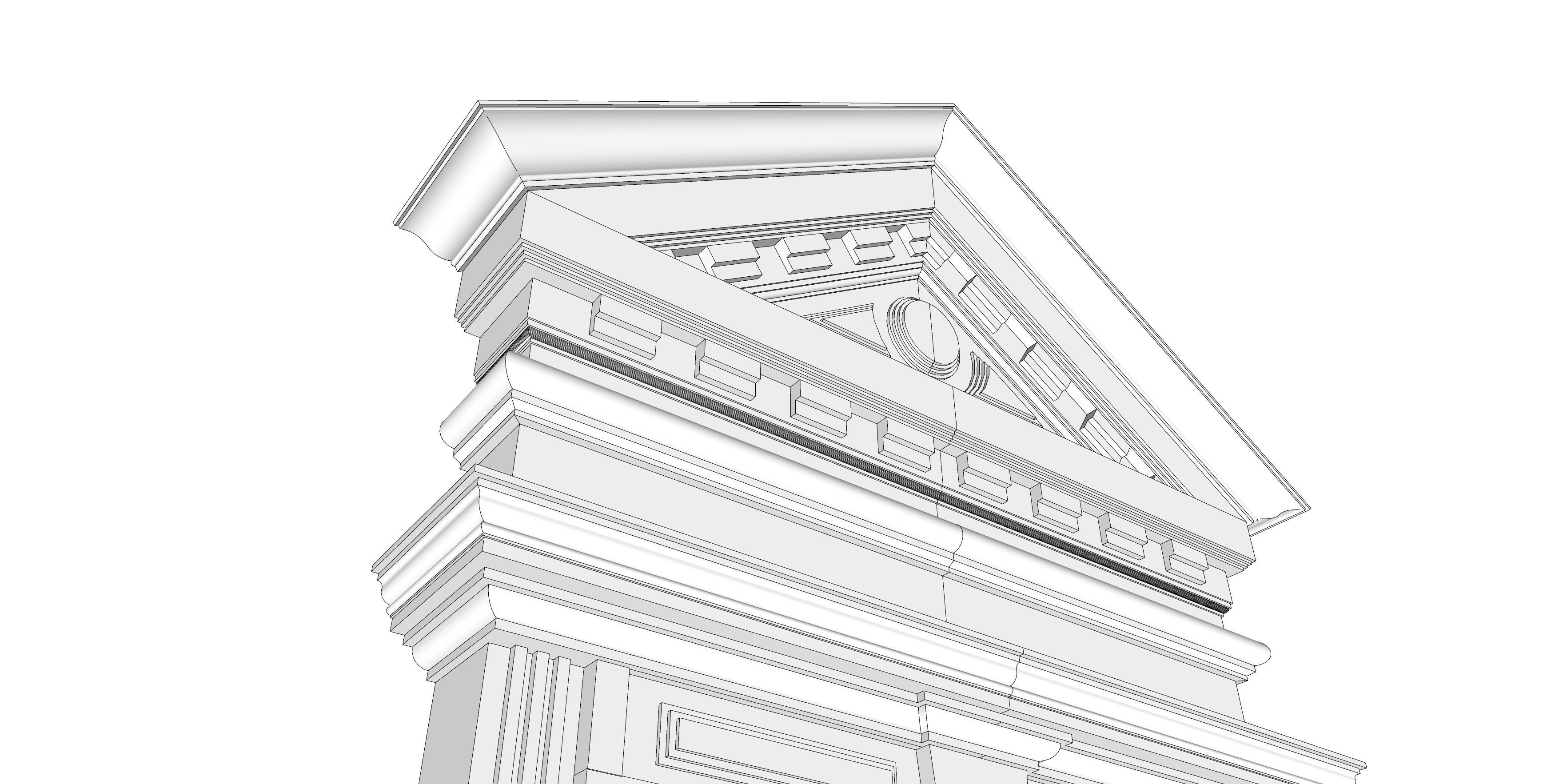 Architecture Entrance Door 3D model_7