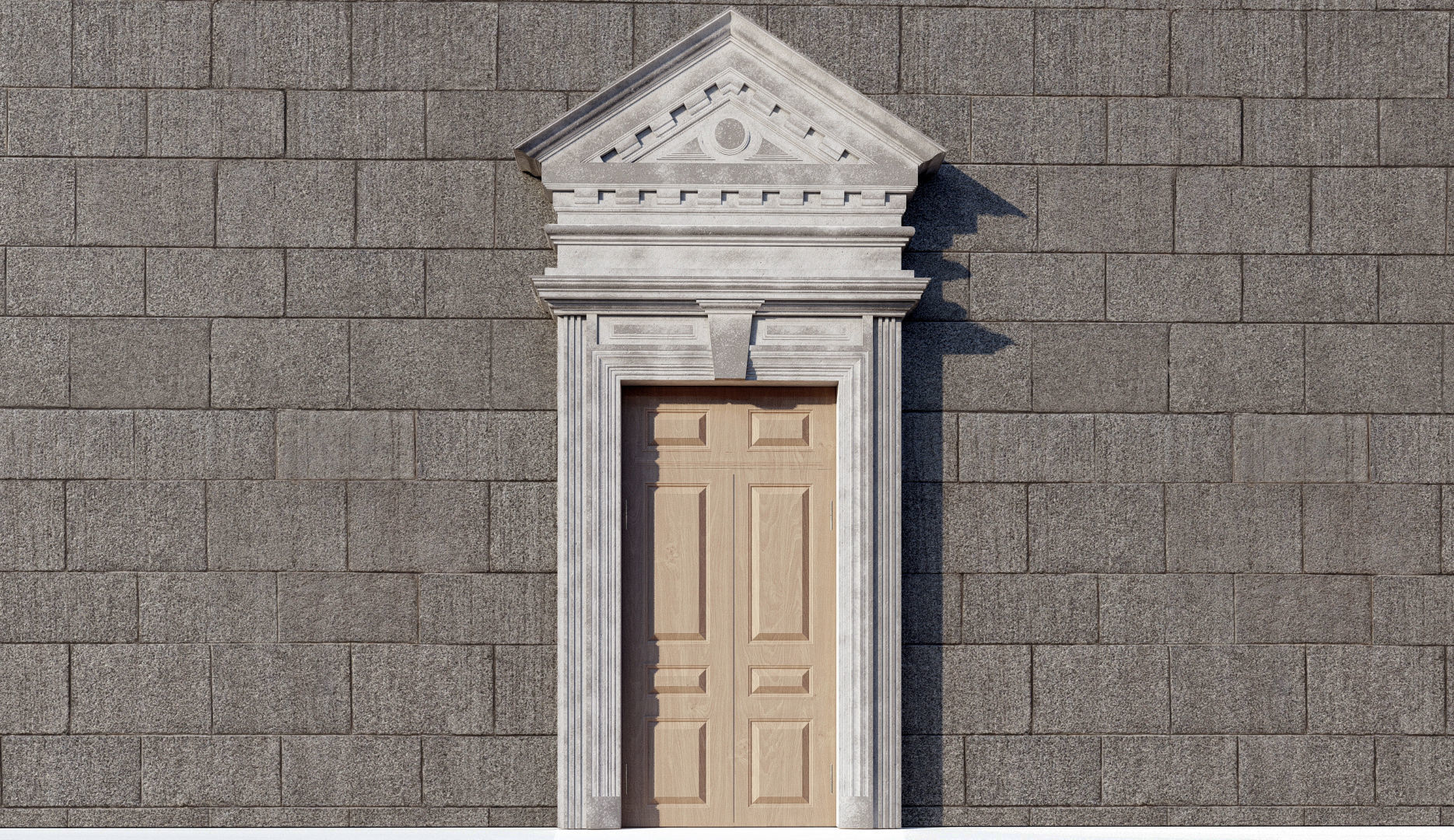 Architecture Entrance Door 3D model_2