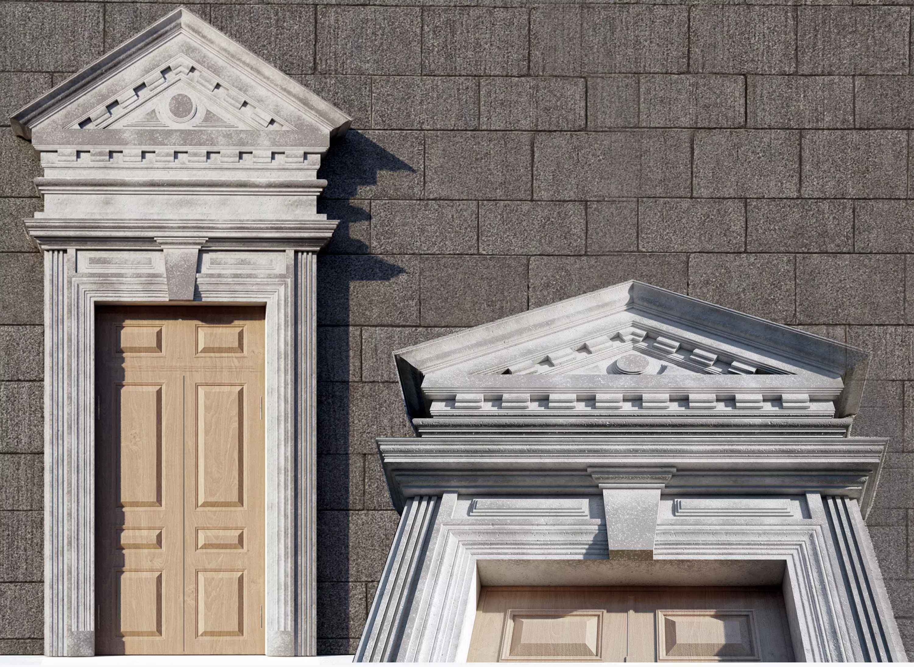 Architecture Entrance Door 3D model_0