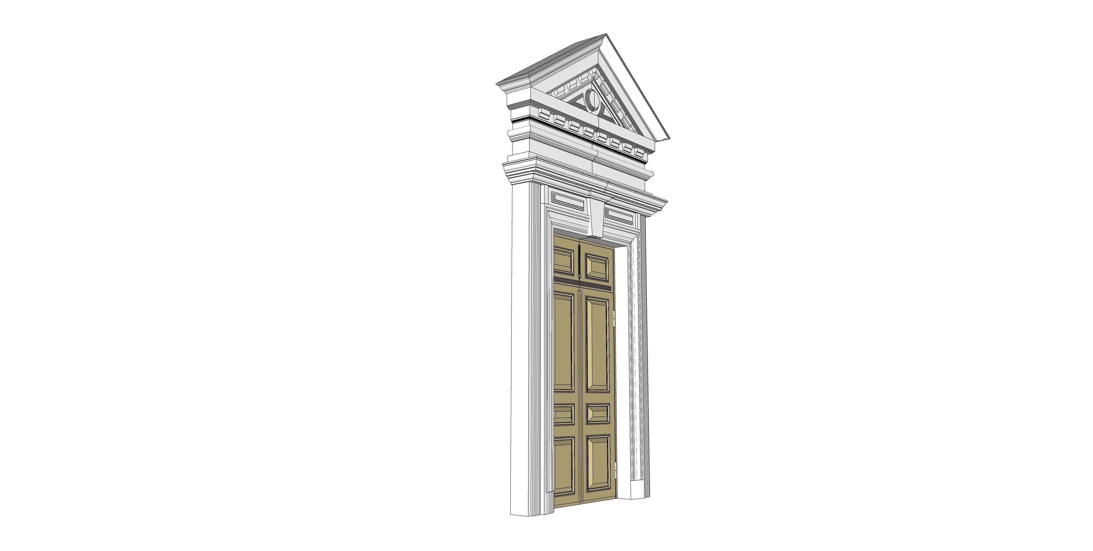Architecture Entrance Door 3D model_8