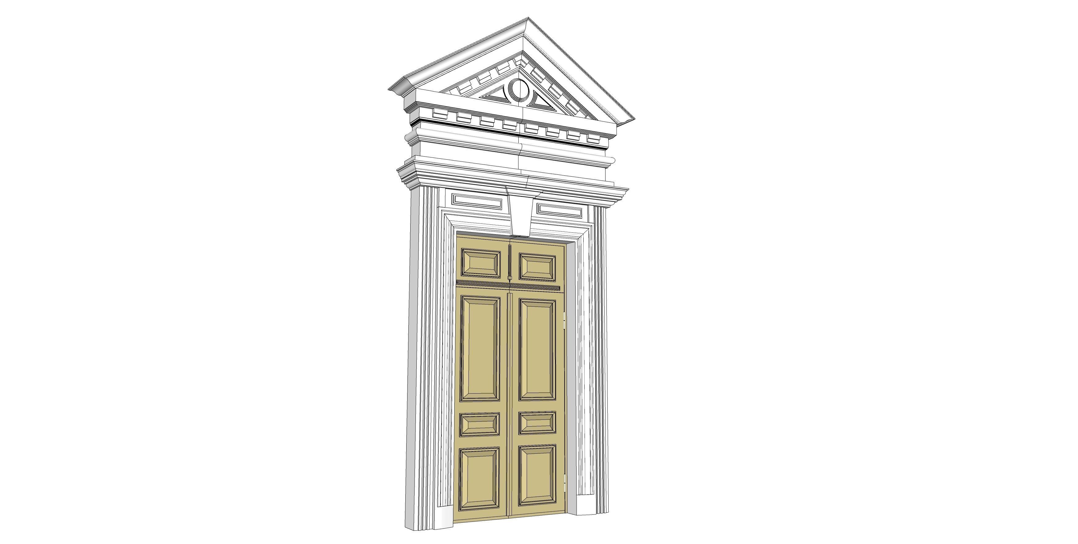 Architecture Entrance Door 3D model_6