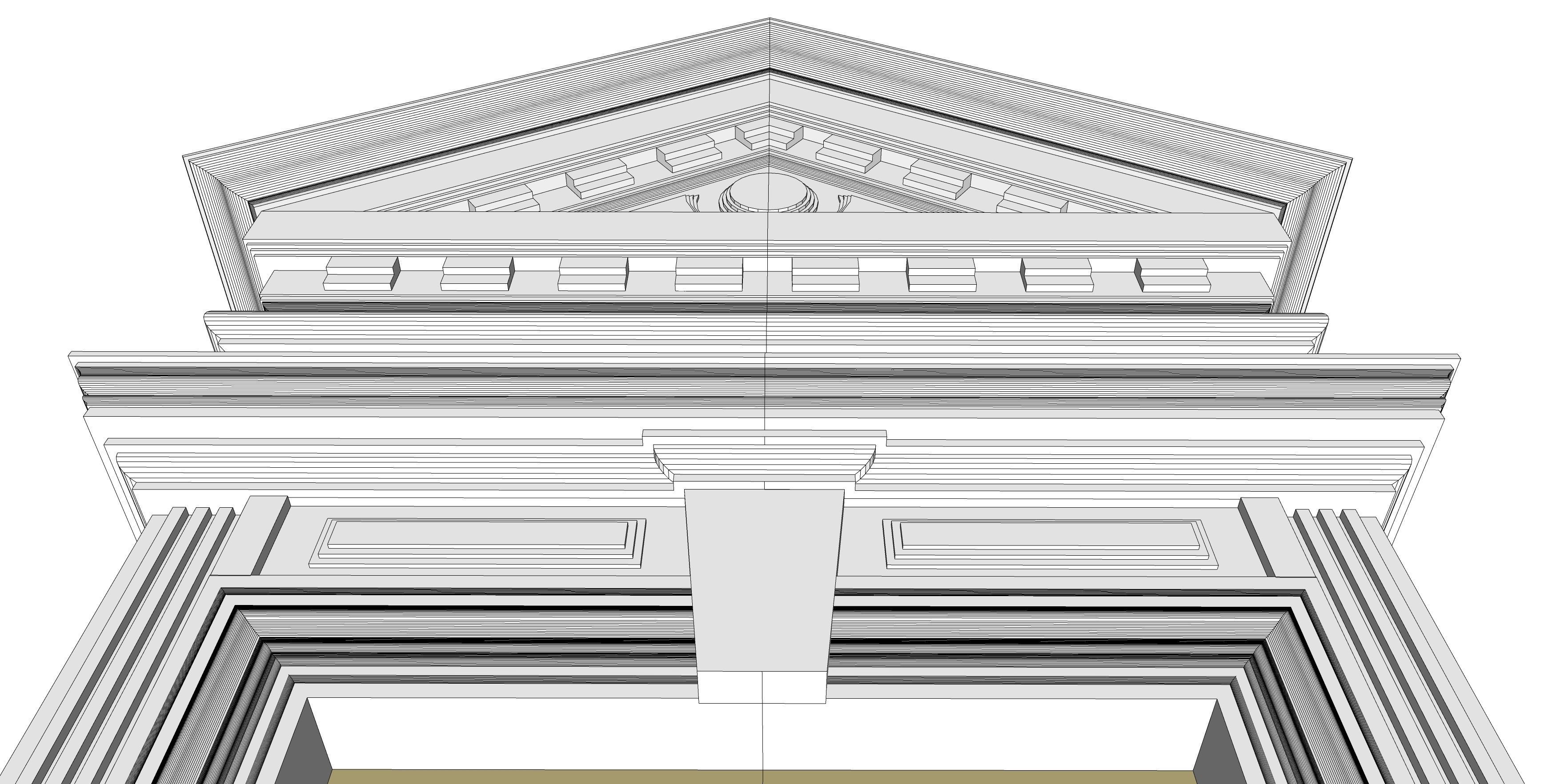 Architecture Entrance Door 3D model_9