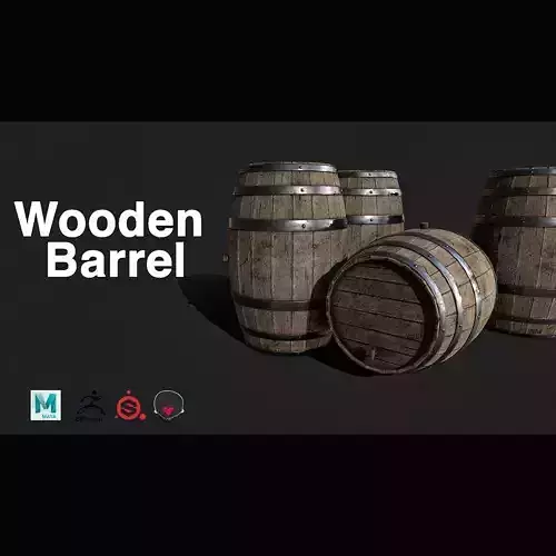 Woden Barrel 3D model