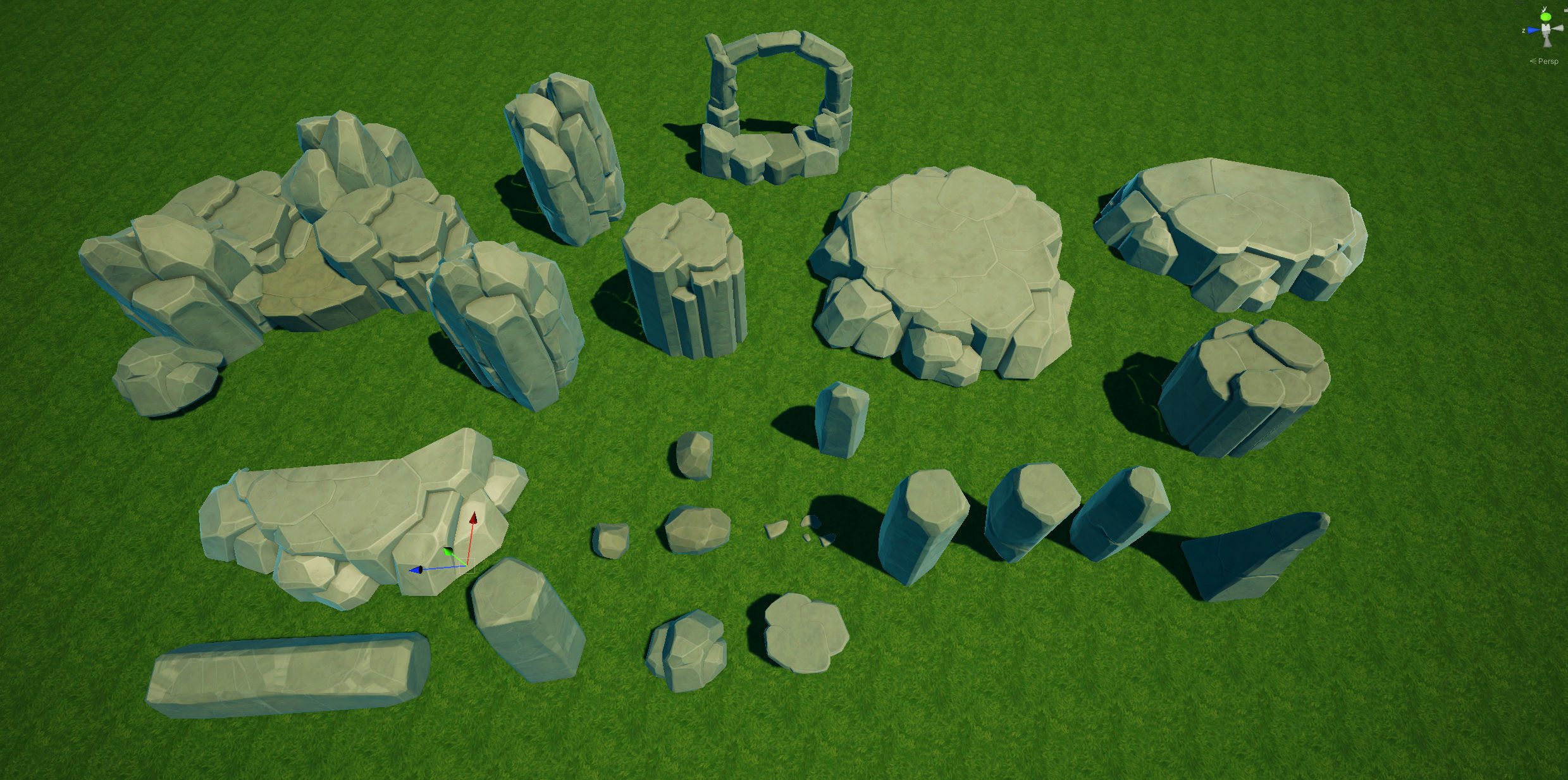 Stylised Rocks Low-poly 3D model_5