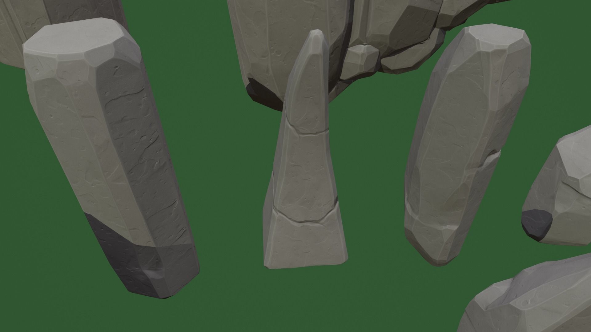 Stylised Rocks Low-poly 3D model_13