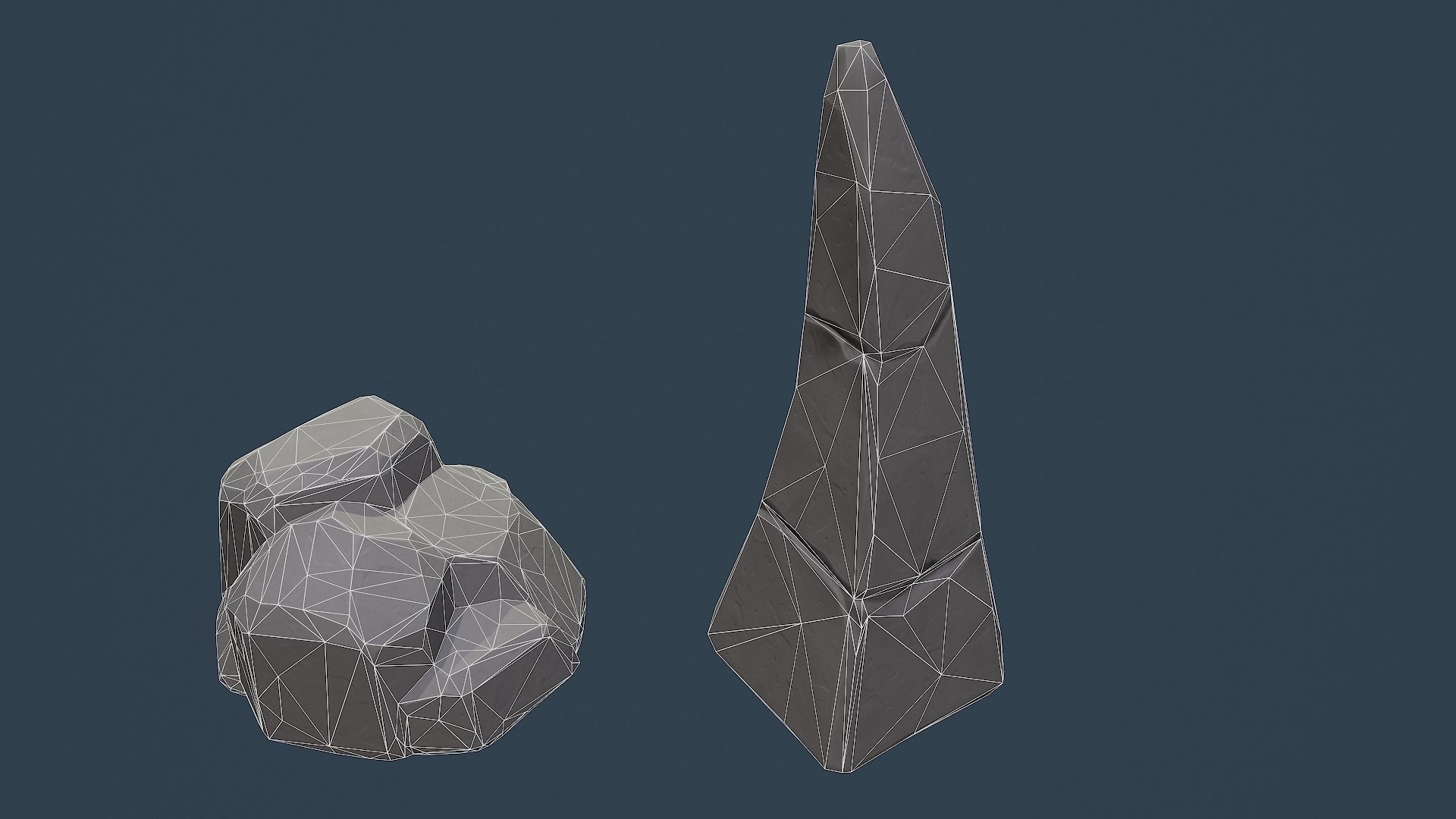 Stylised Rocks Low-poly 3D model_14