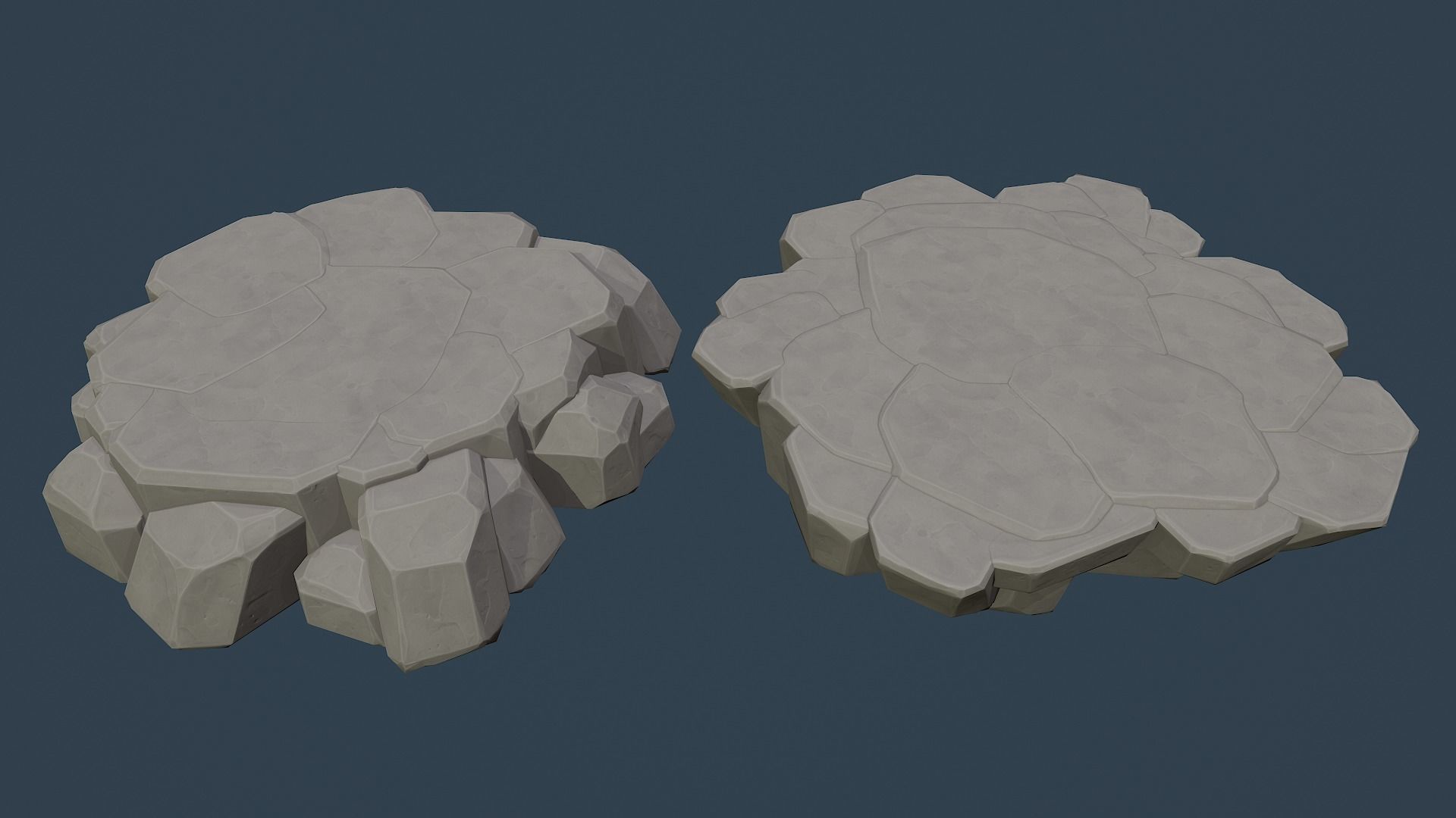 Stylised Rocks Low-poly 3D model_11