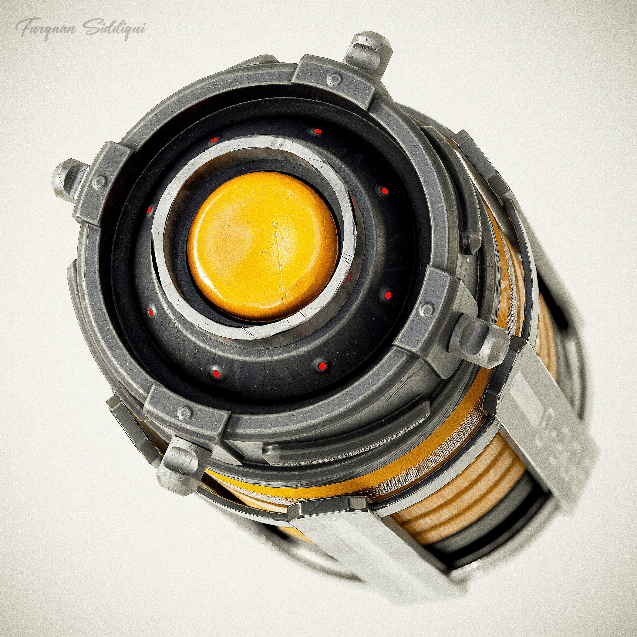 Sci-fi Grenades V8 Low-poly 3D model_9