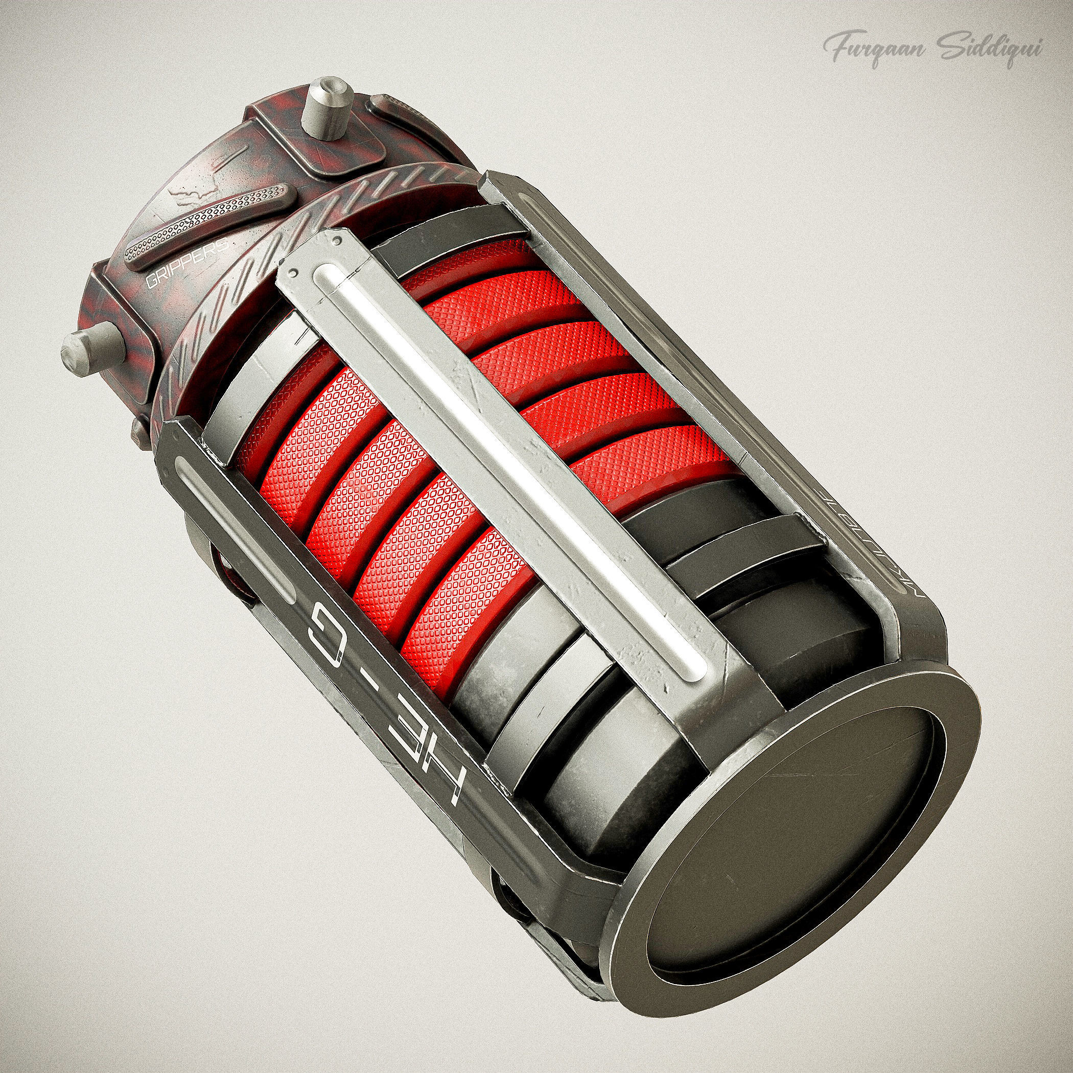 Sci-fi Grenades V8 Low-poly 3D model_6