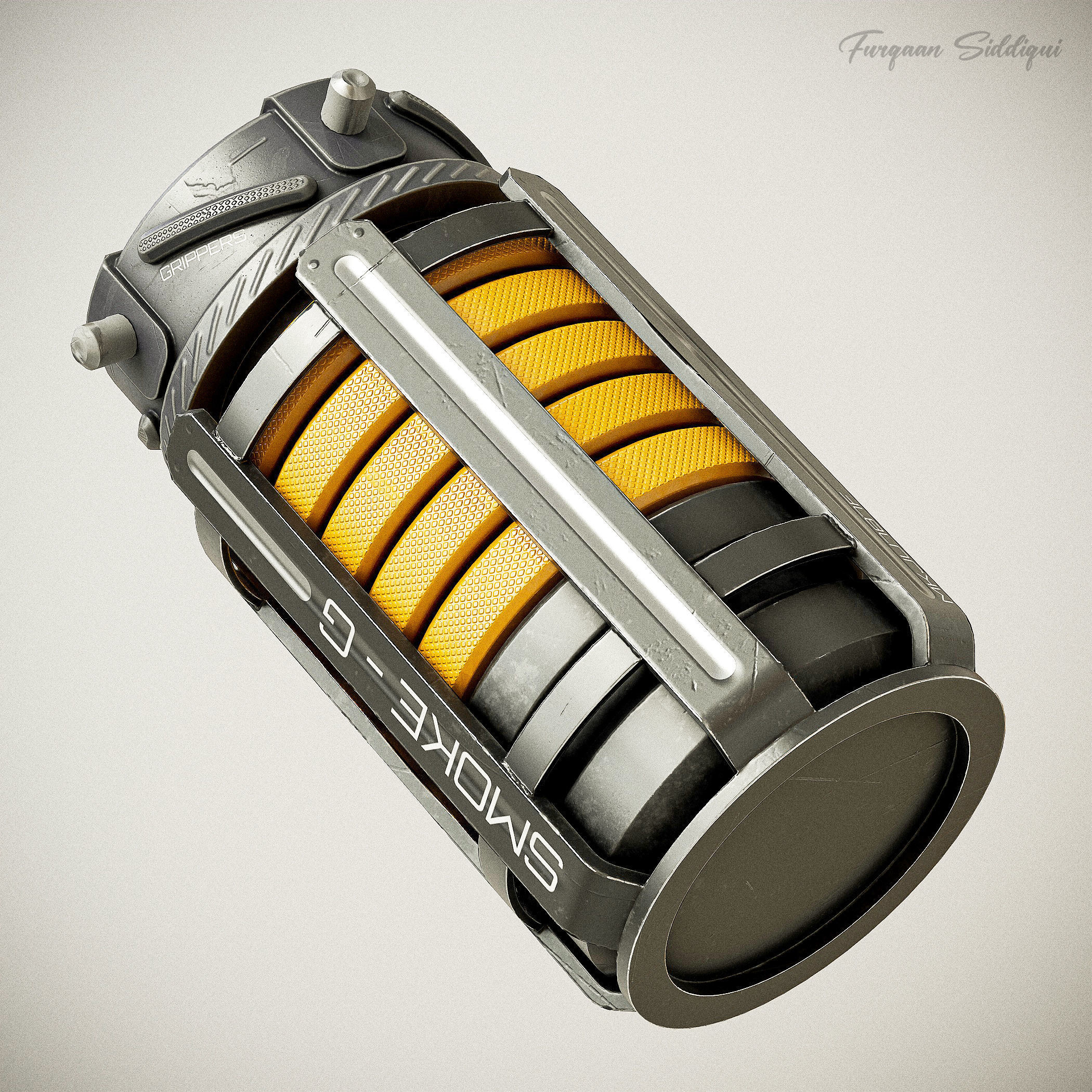 Sci-fi Grenades V8 Low-poly 3D model_5