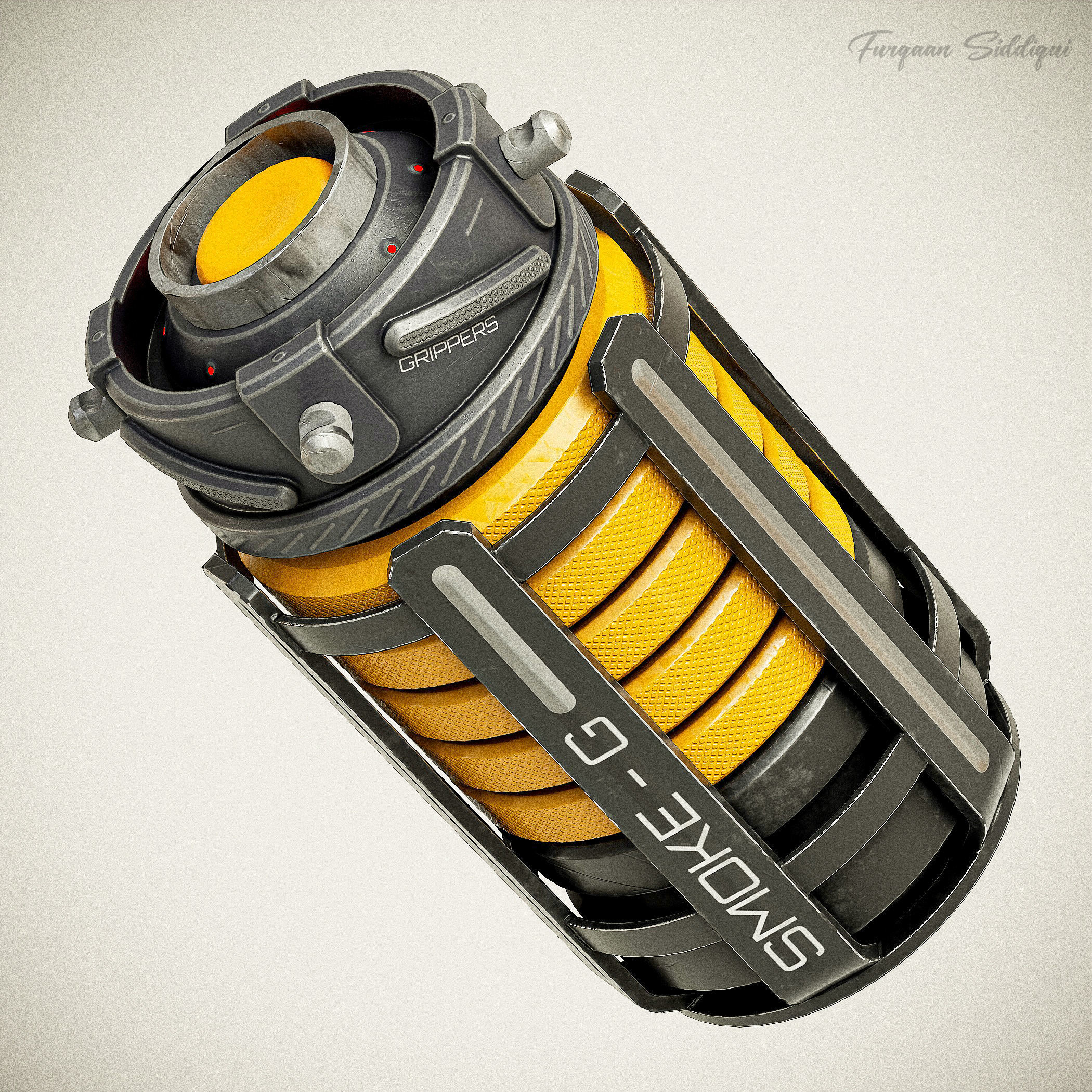 Sci-fi Grenades V8 Low-poly 3D model_4