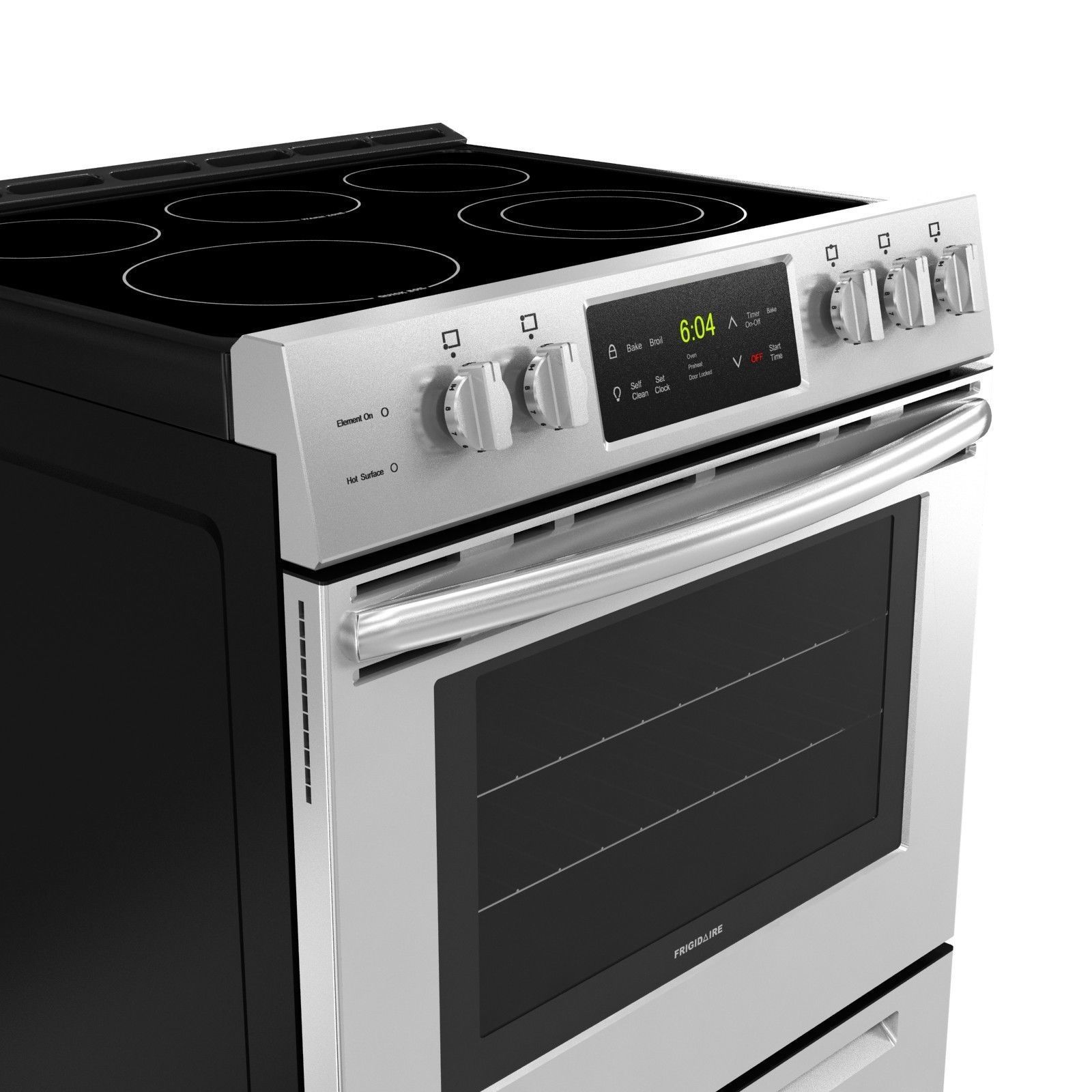 Frigidaire Front Control Freestanding Electric Range 3D model CGTrader