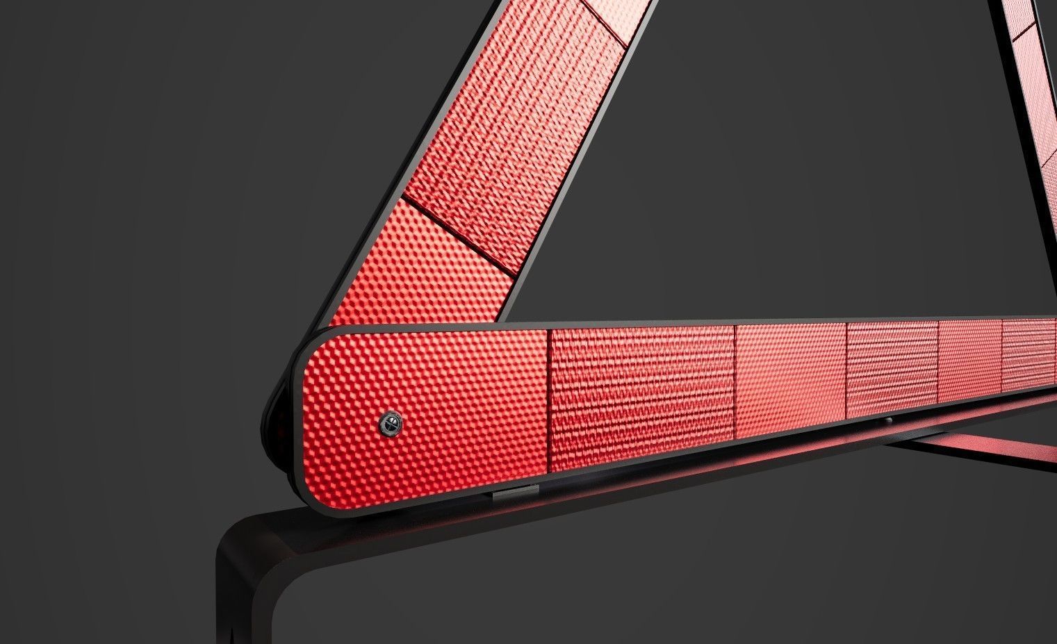 Warning Triangle Low-poly 3D model_6