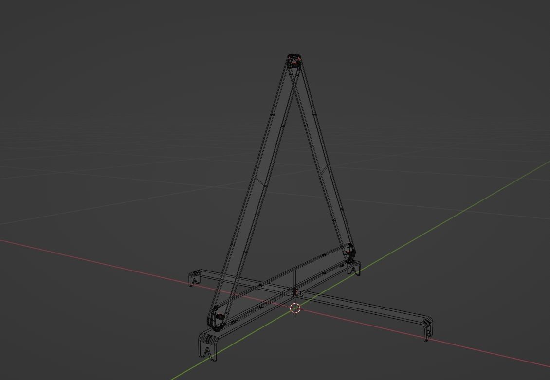 Warning Triangle Low-poly 3D model_18