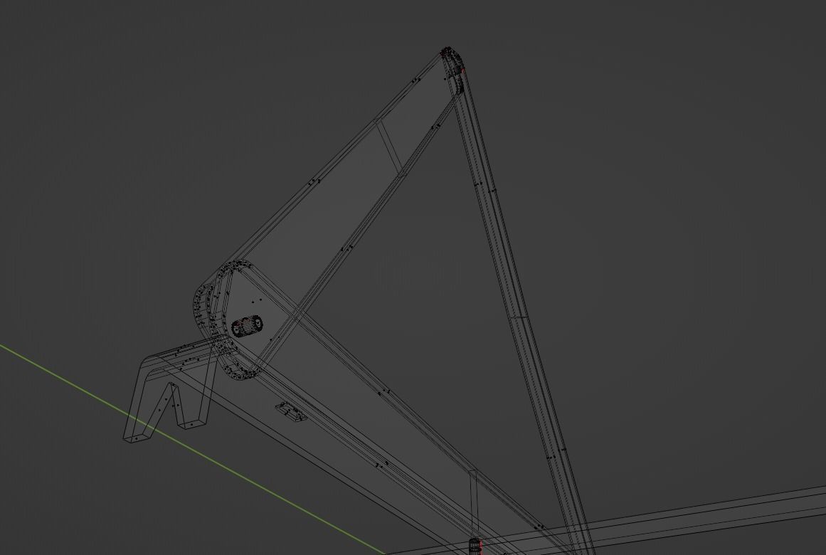 Warning Triangle Low-poly 3D model_19