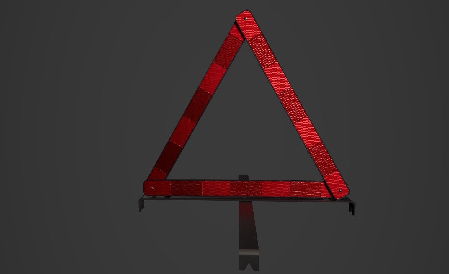 Warning Triangle Low-poly 3D model_8