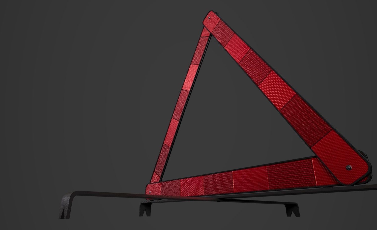 Warning Triangle Low-poly 3D model_1