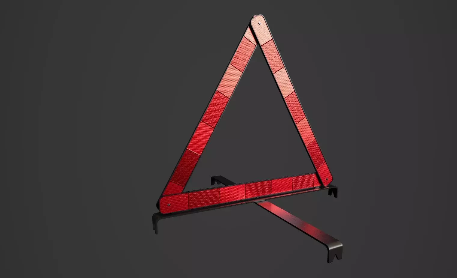 Warning Triangle Low-poly 3D model_0