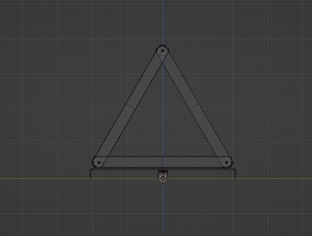 Warning Triangle Low-poly 3D model_16