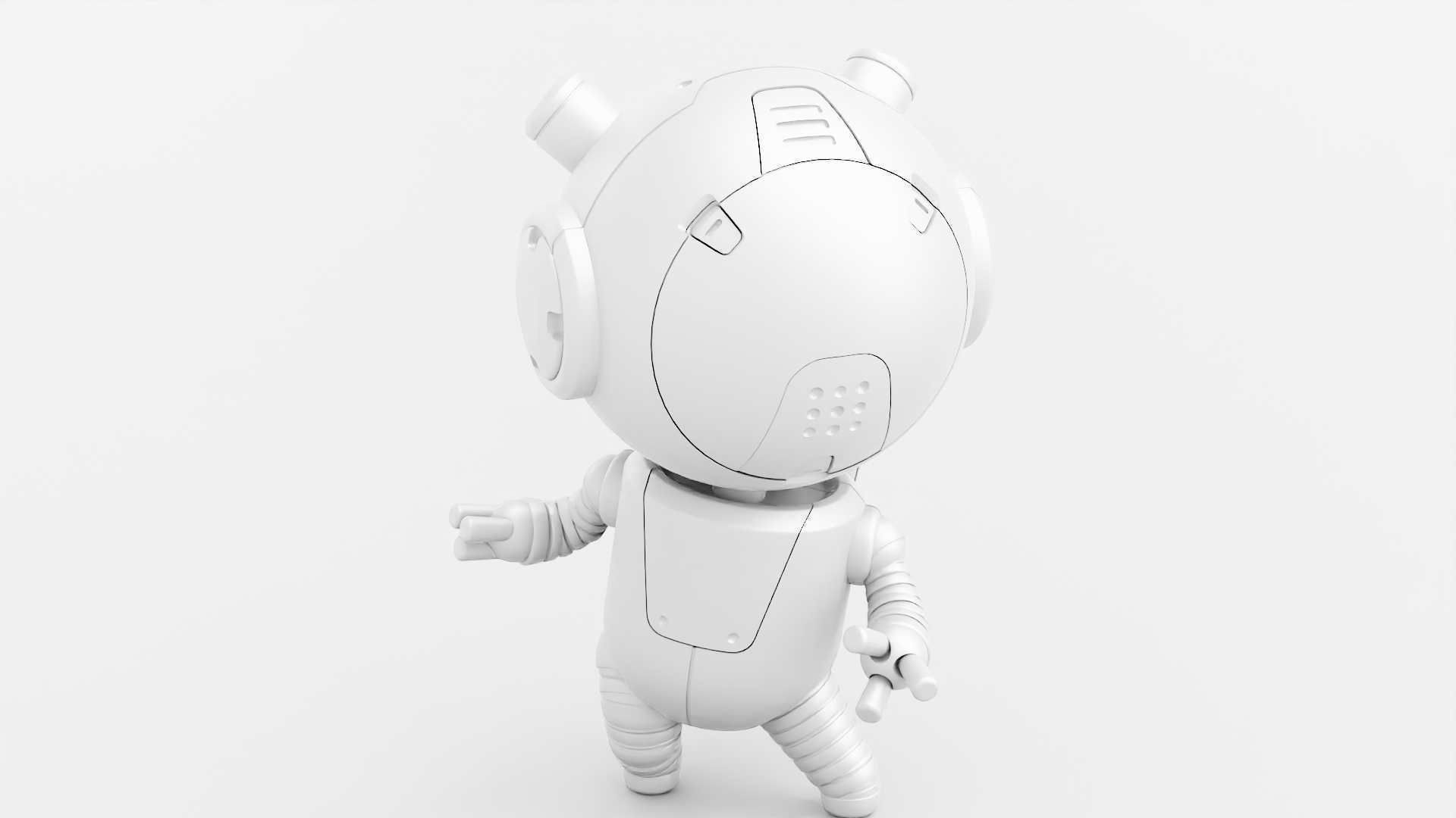 TOON  BOT ECHO RIGGED 3D model_34