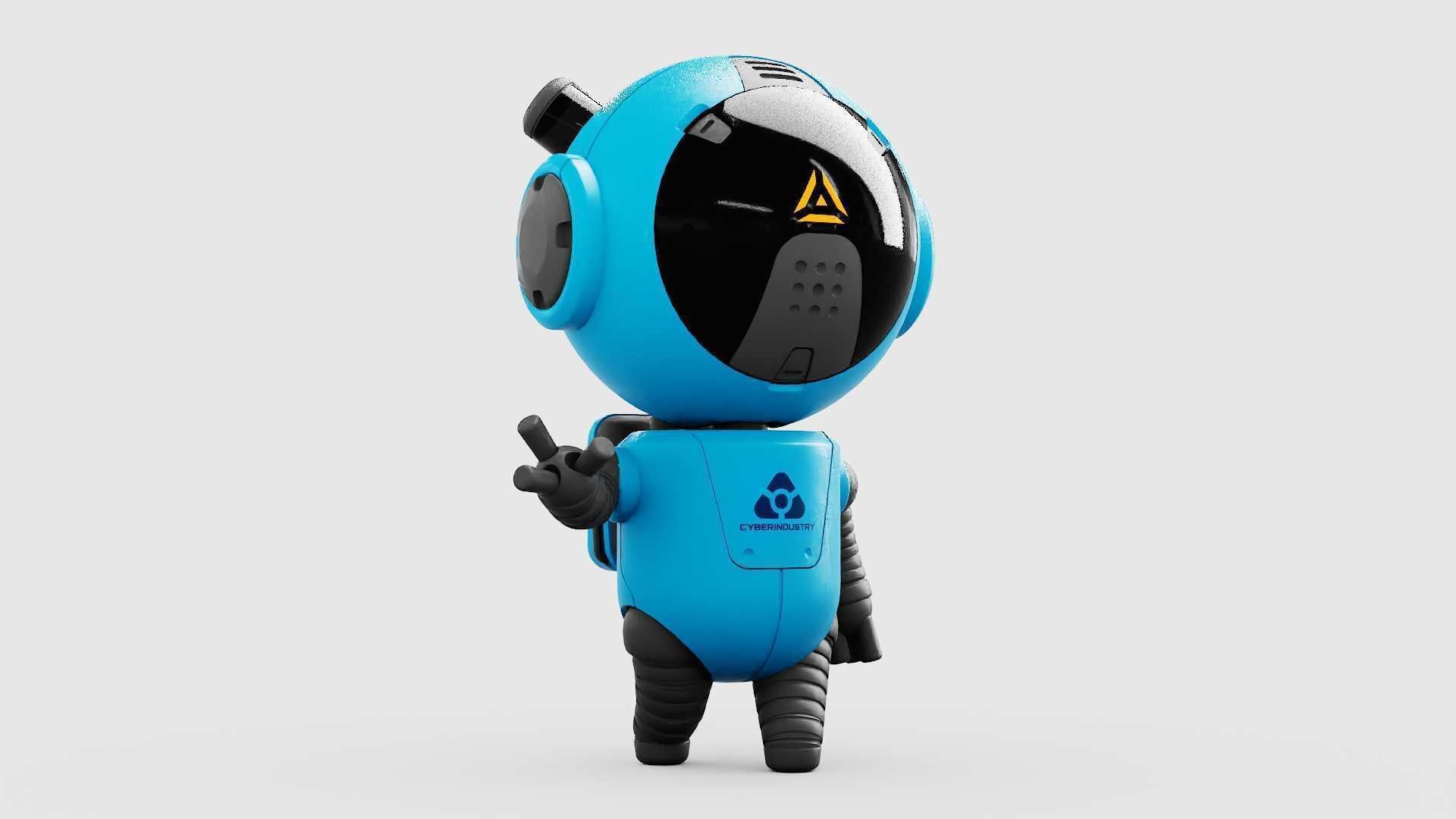 TOON  BOT ECHO RIGGED 3D model_28