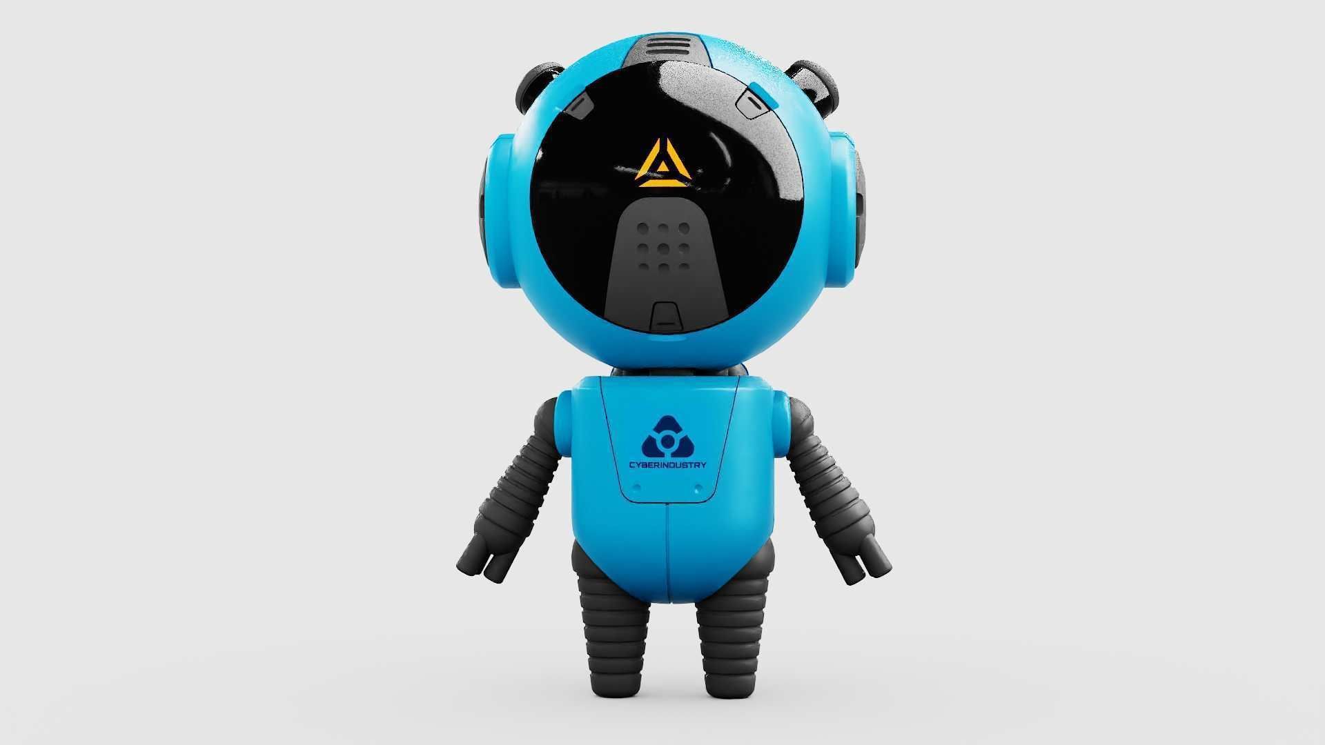 TOON  BOT ECHO RIGGED 3D model_29