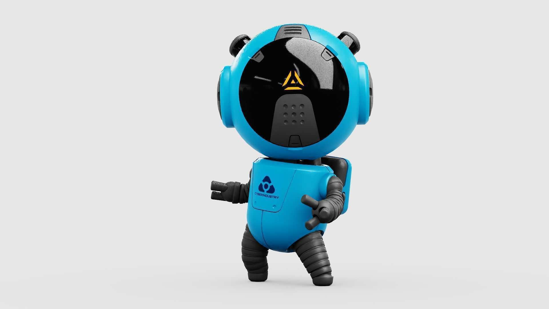 TOON  BOT ECHO RIGGED 3D model_1