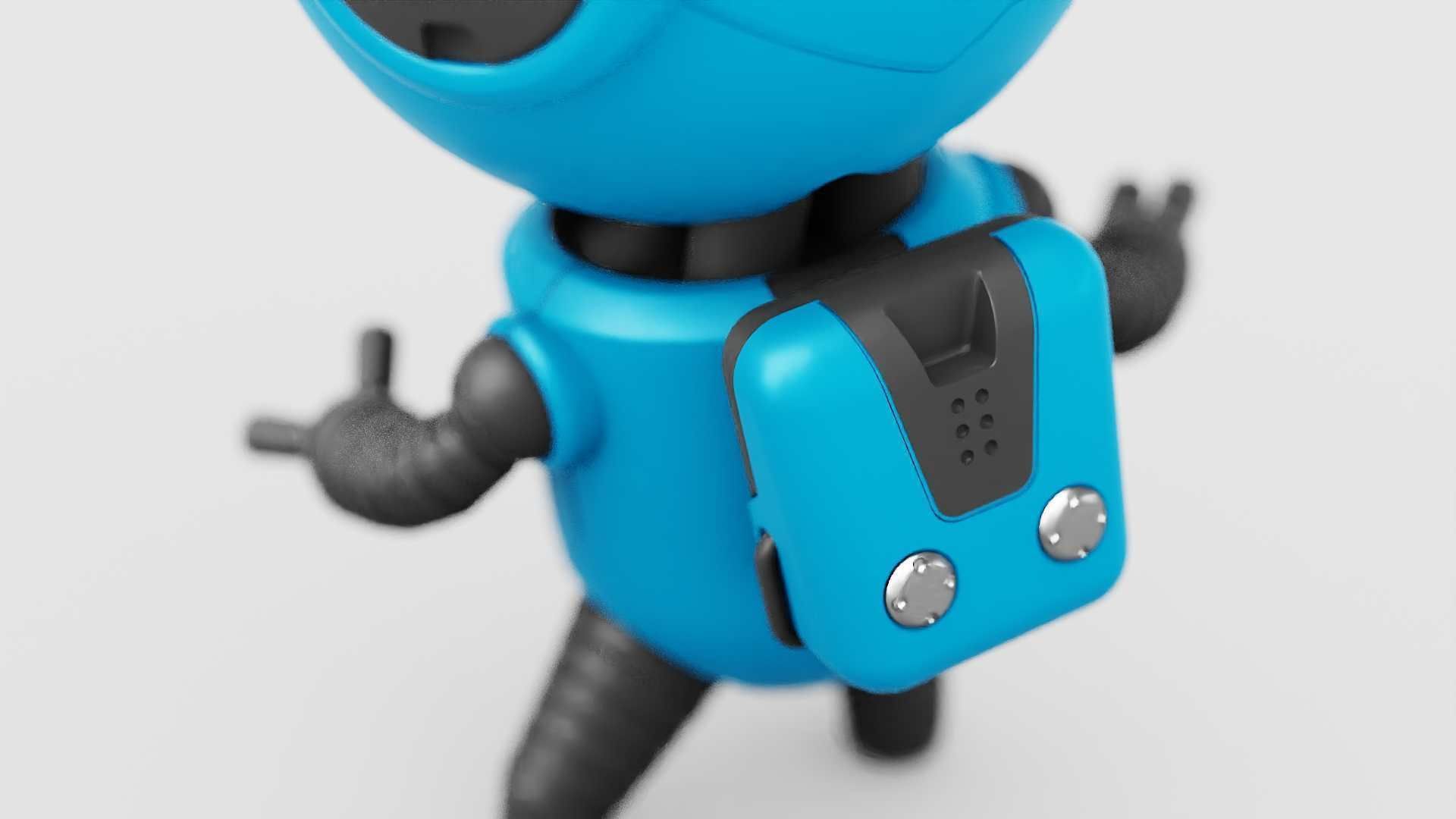 TOON  BOT ECHO RIGGED 3D model_19