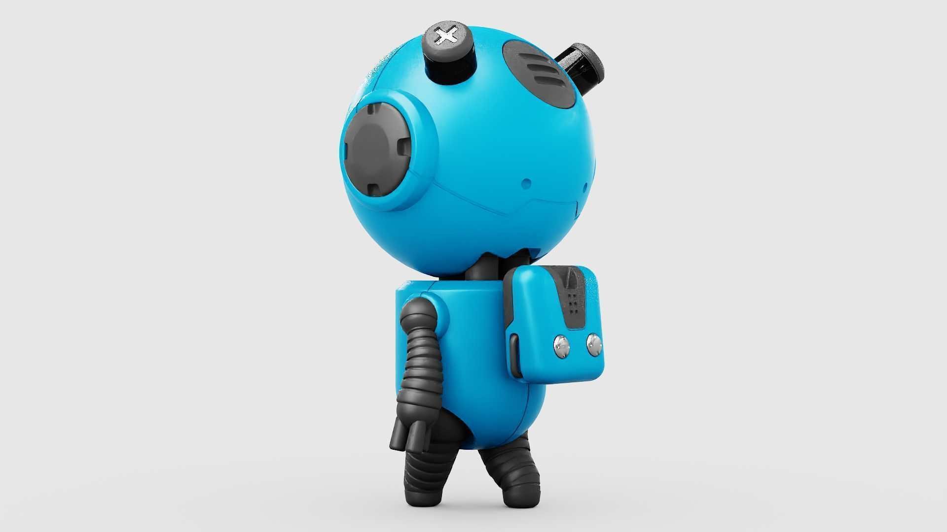 TOON  BOT ECHO RIGGED 3D model_24