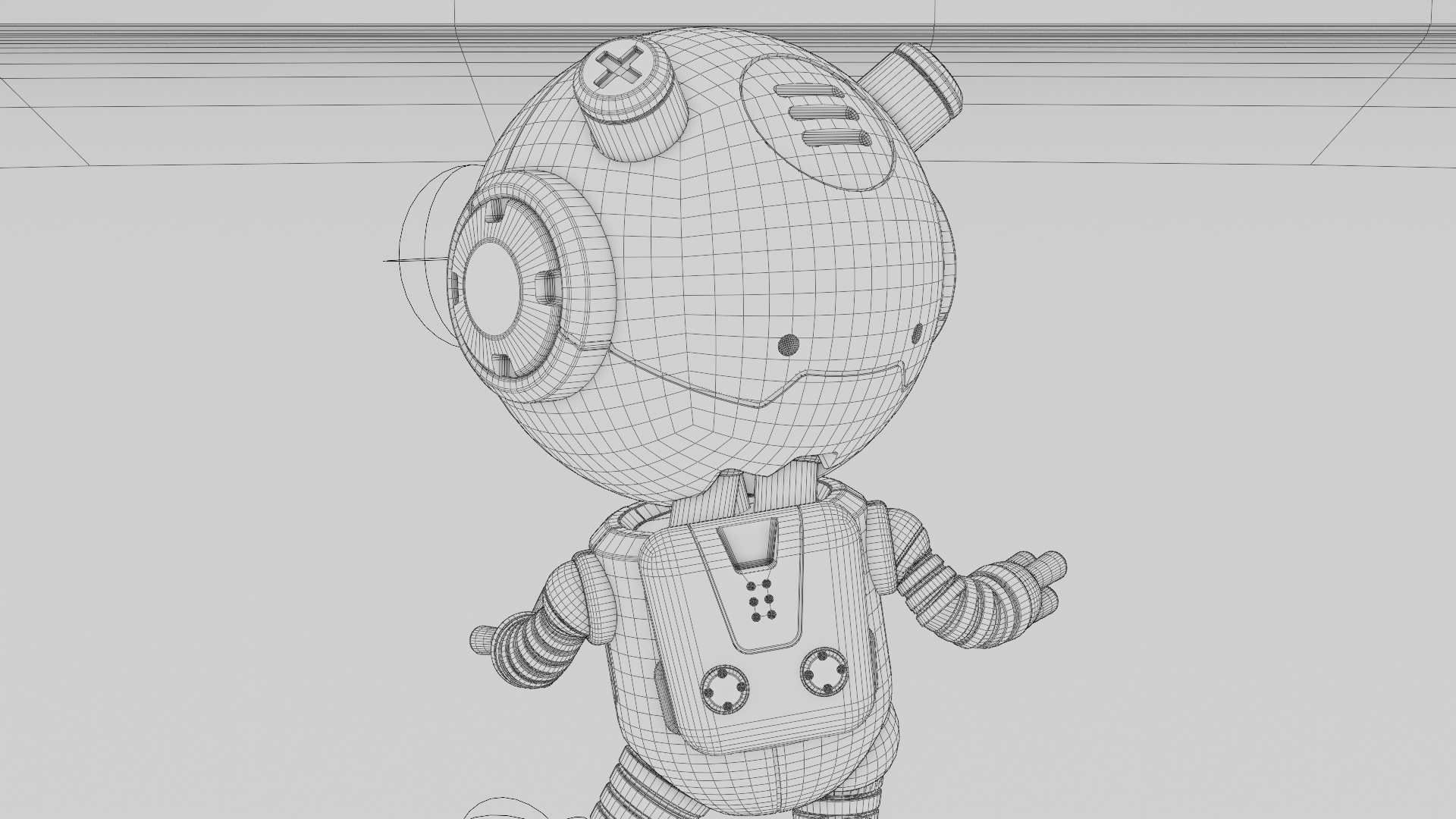 TOON  BOT ECHO RIGGED 3D model_37