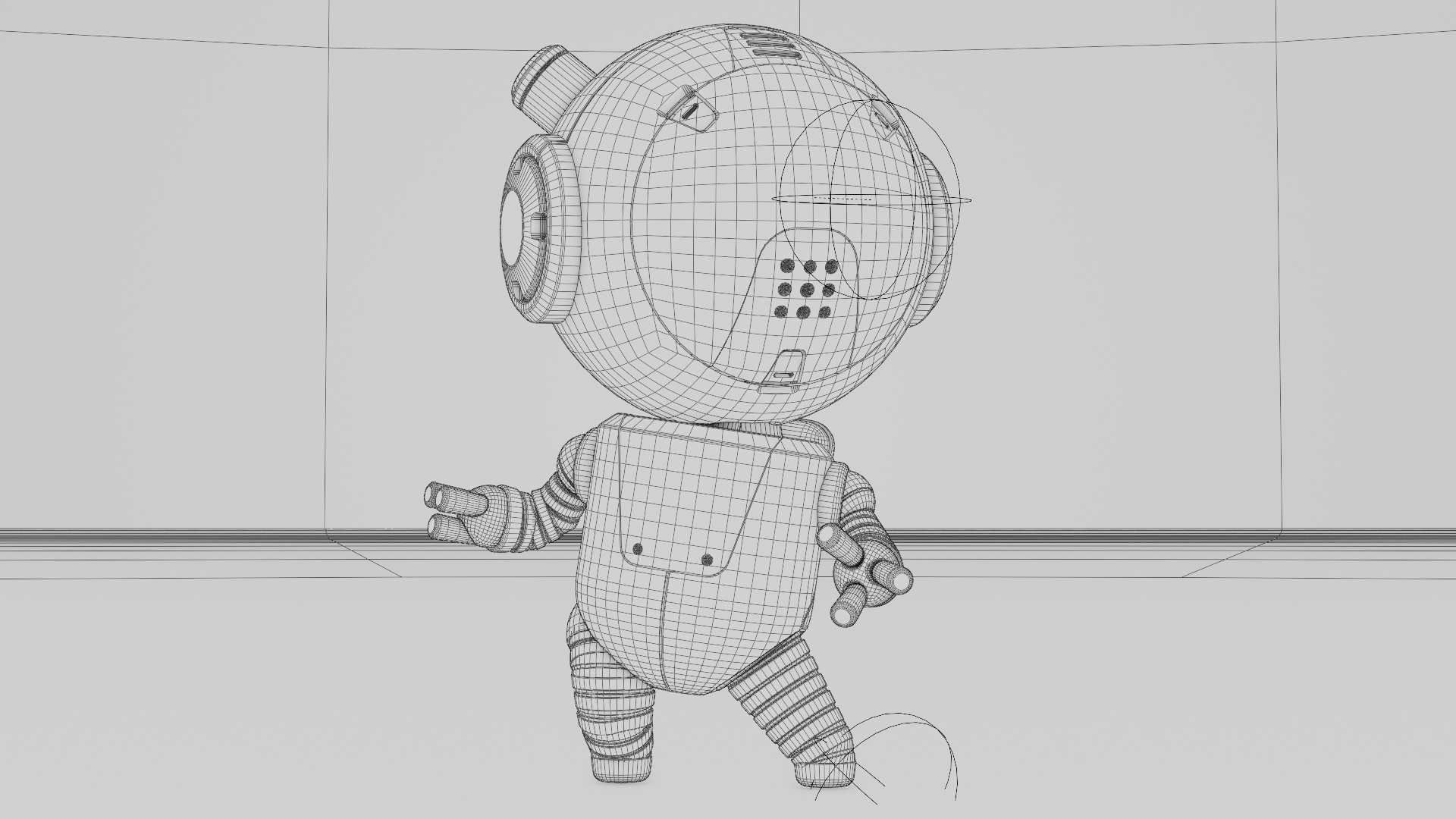 TOON  BOT ECHO RIGGED 3D model_39
