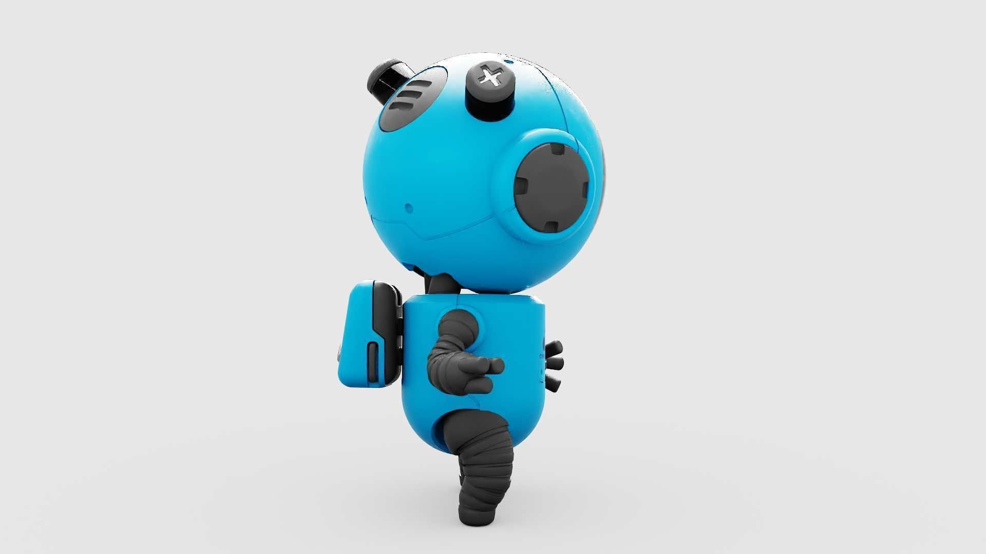 TOON  BOT ECHO RIGGED 3D model_6