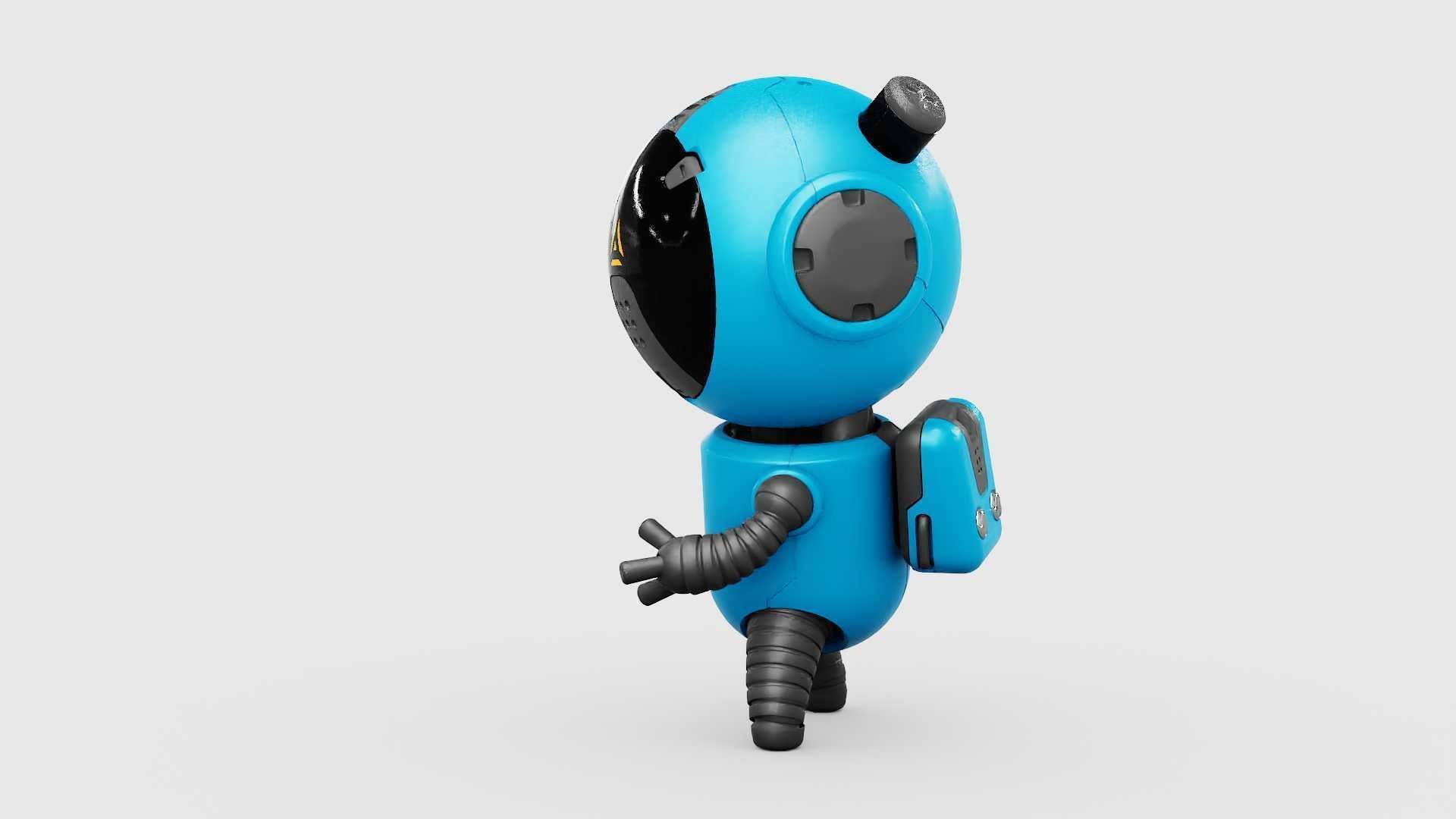 TOON  BOT ECHO RIGGED 3D model_12