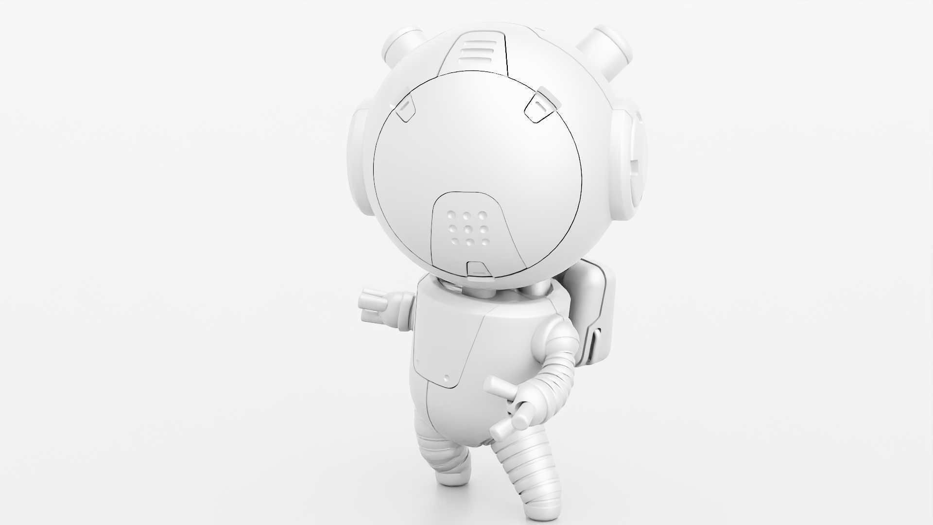 TOON  BOT ECHO RIGGED 3D model_30
